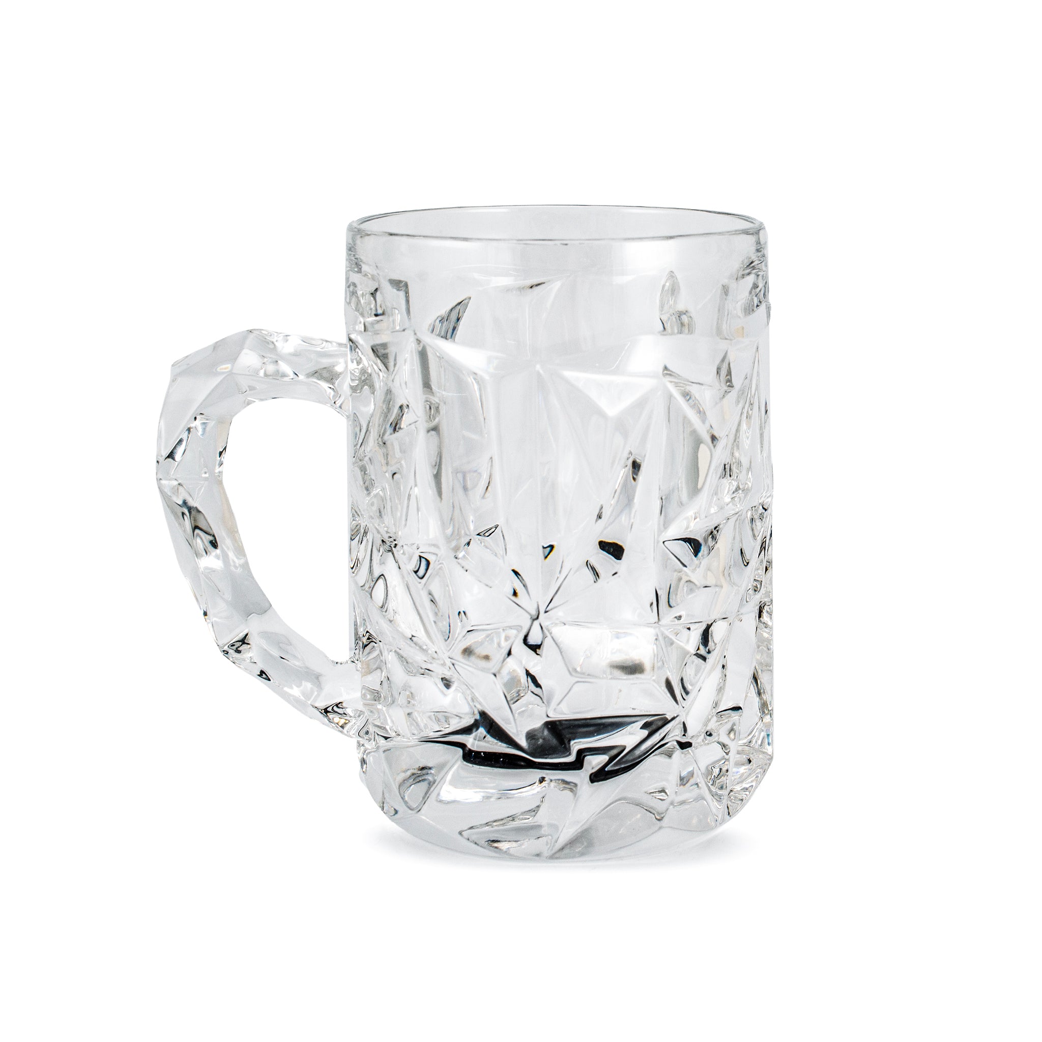 Tiffany & Co. 16OZ Pair of Rock Cut Crystal Beer Mug