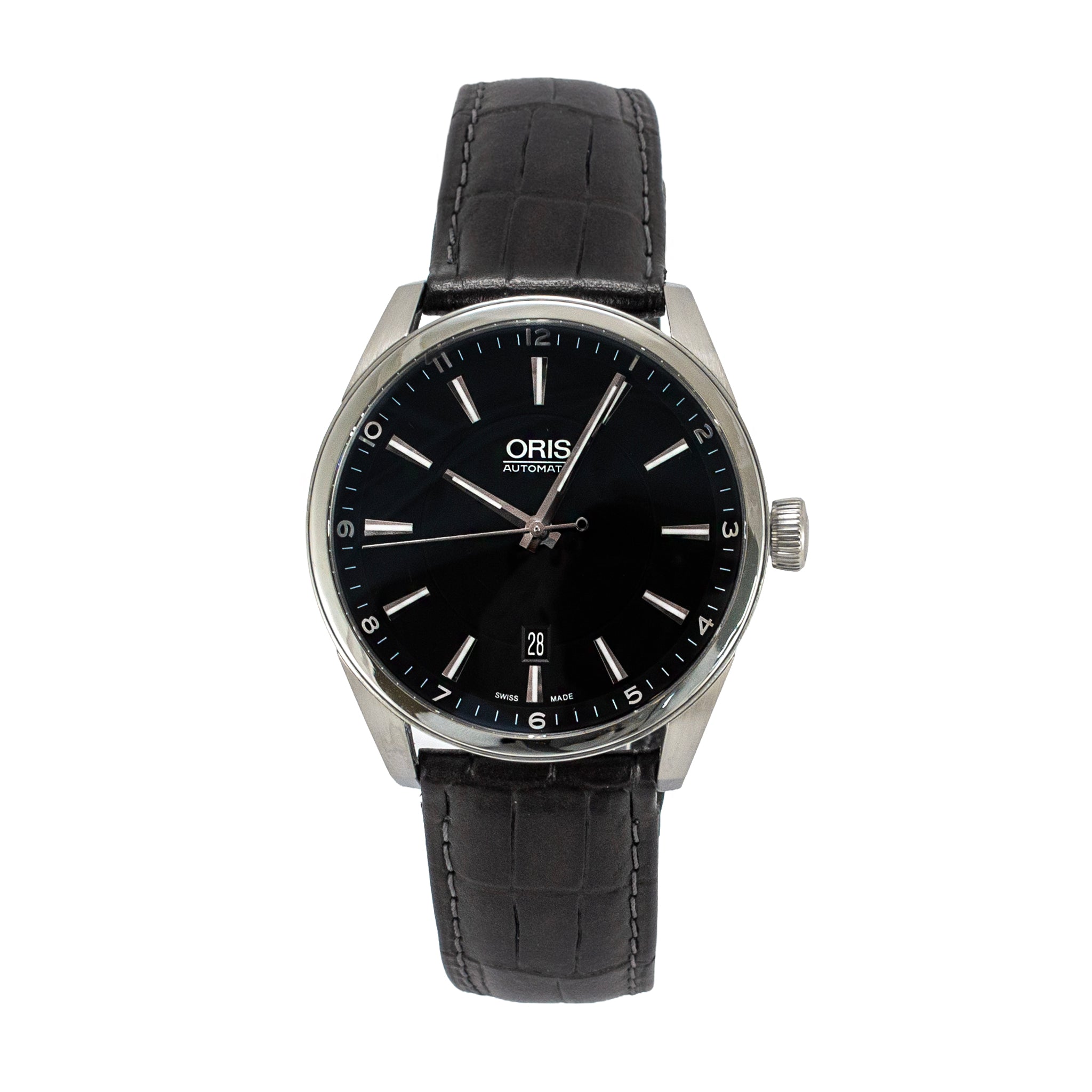 Oris Artix Date 42MM 0173376424034-0752181FC Black Dial Steel Automatic Watch
