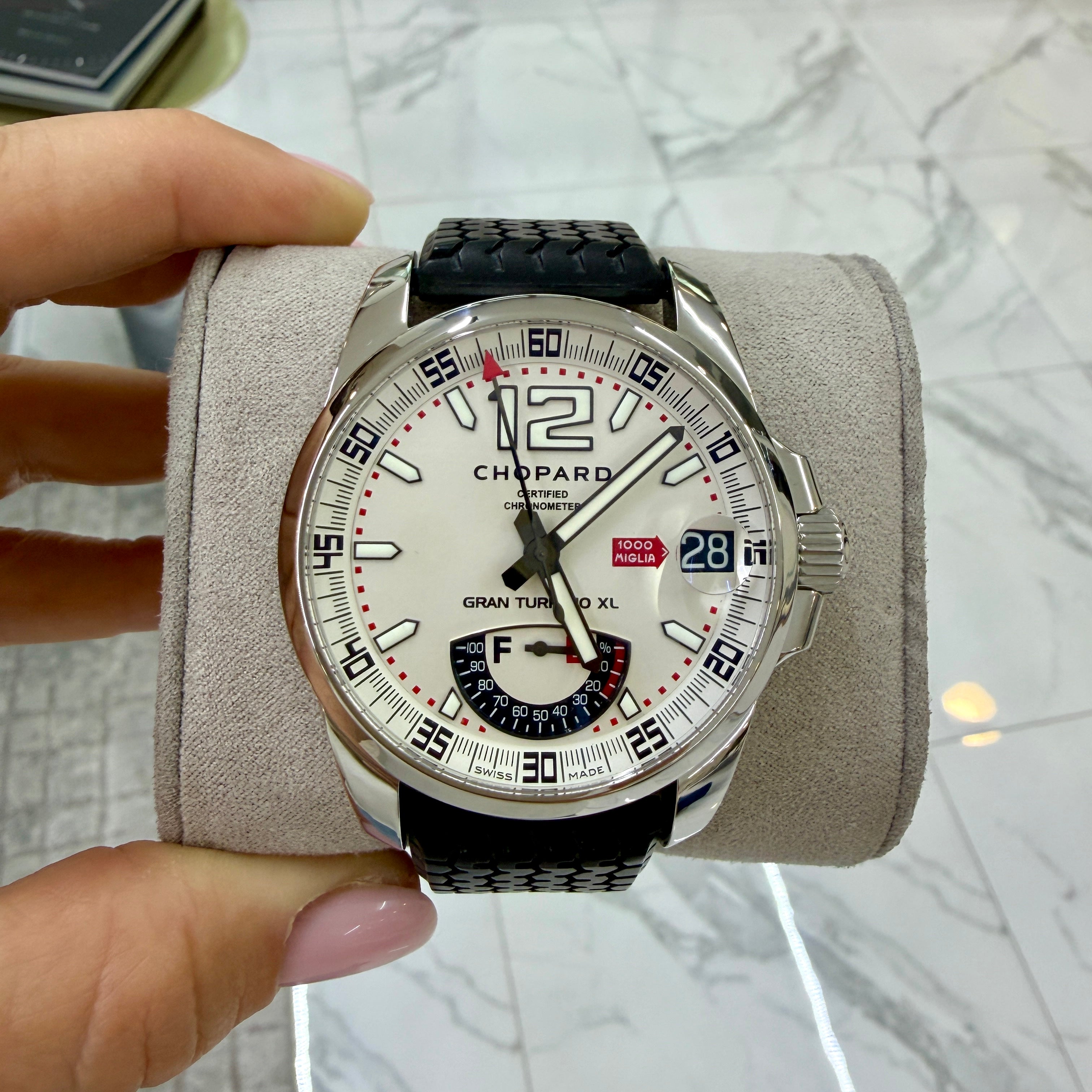 Chopard Mille Miglia Gran Turismo XL 44MM 8997 White Dial Steel Automatic Watch