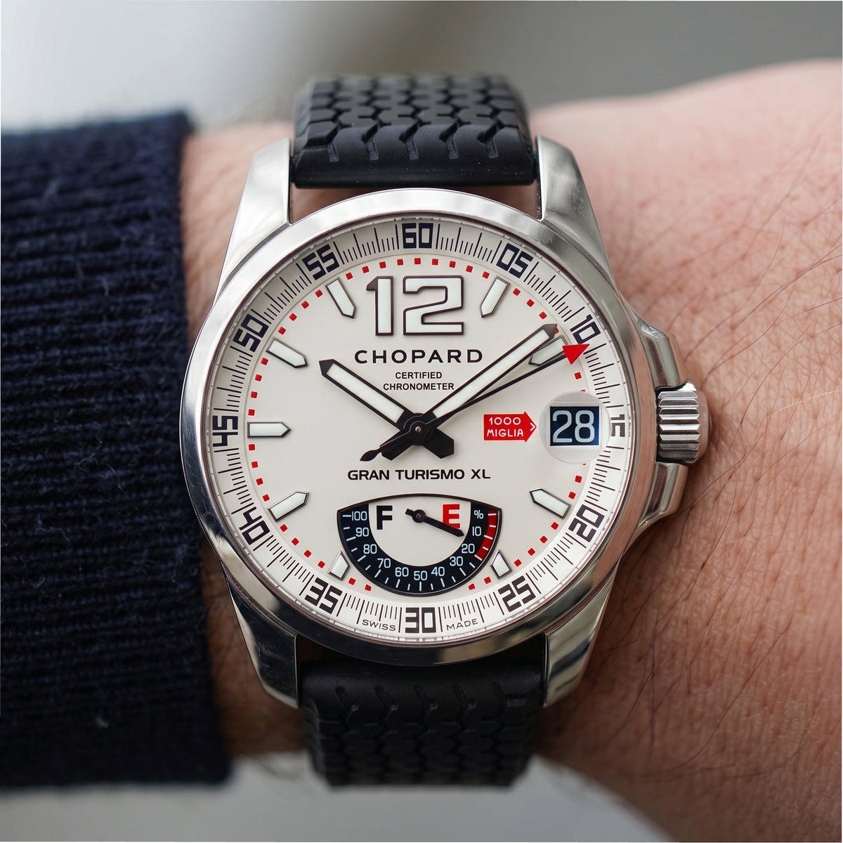 Chopard Mille Miglia Gran Turismo XL 44MM 8997 White Dial Steel Automatic Watch