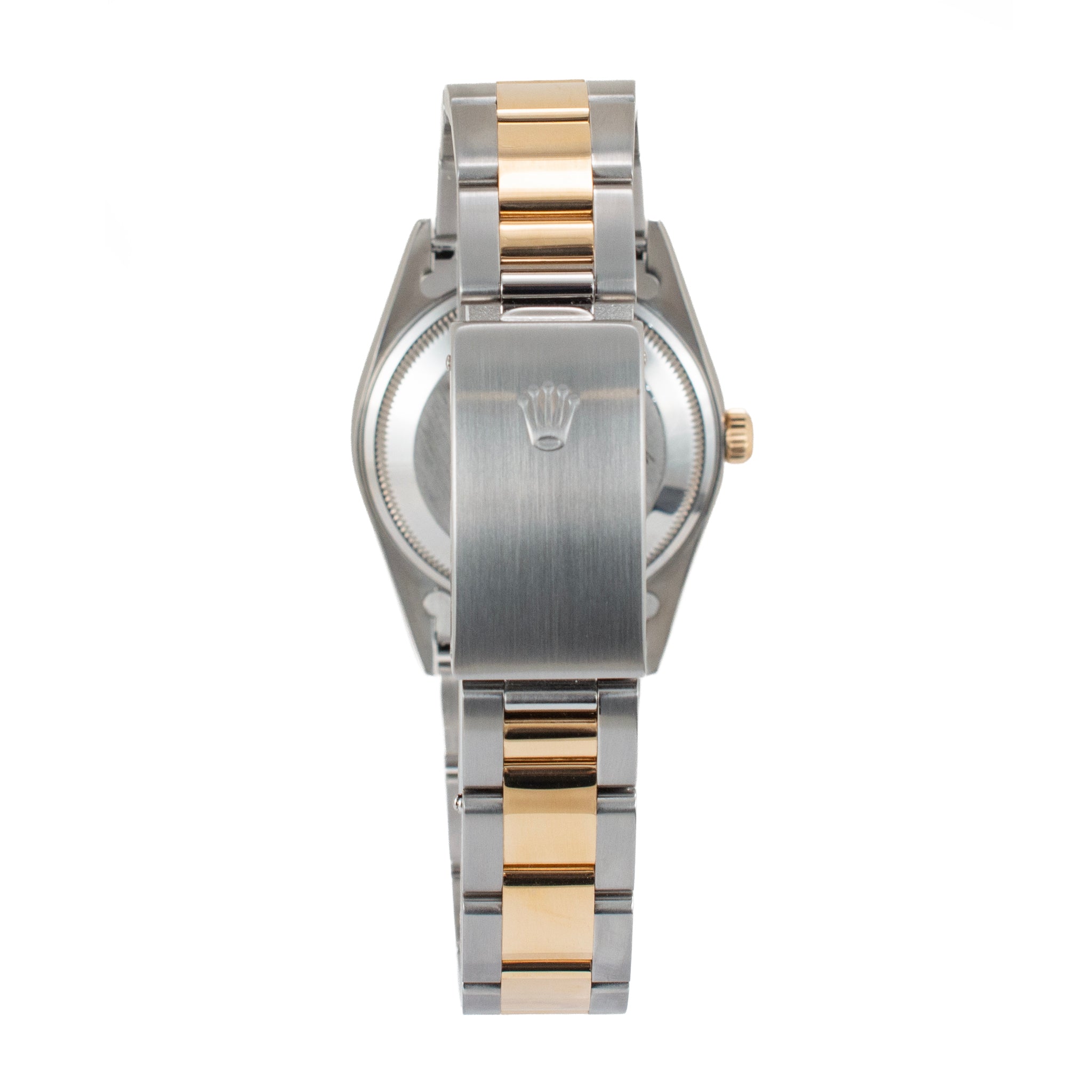 Rolex Oyster Perpetual Date 34MM 115233 Champagne Dial Gold Steel Watch