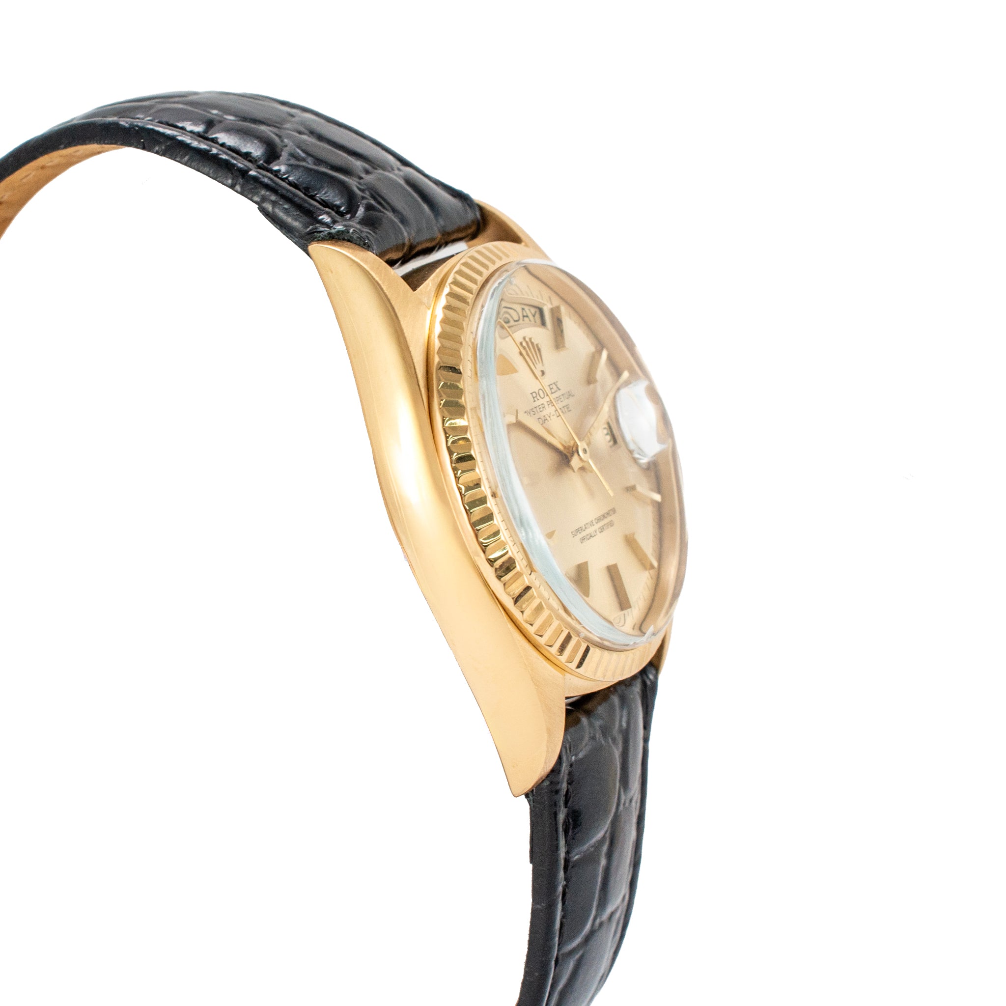 Vintage Rolex Day Date 36MM 1803 President Champaign Strap 18K Yellow Gold Watch