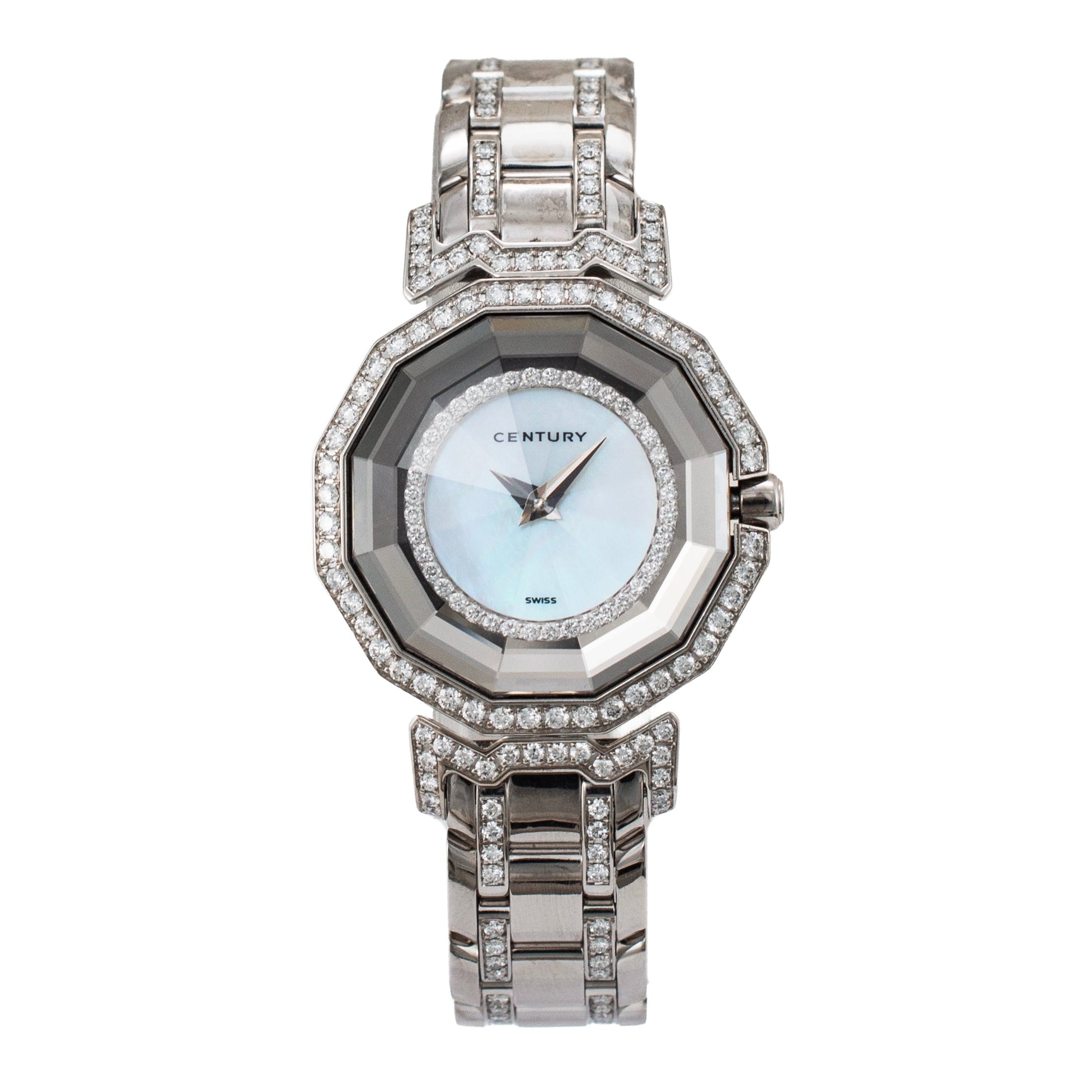 Century Dragon Stone 18K white gold Diamond Watch | DJP Jewelers