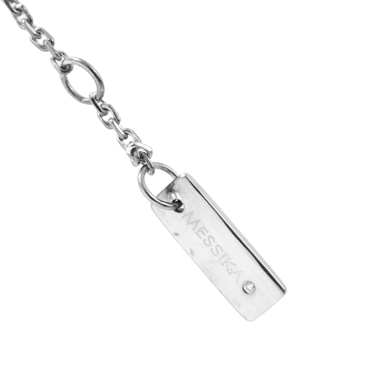 Messika Paris Move Classique Large Model 18K White Gold 0.25ctw Bar Bracelet