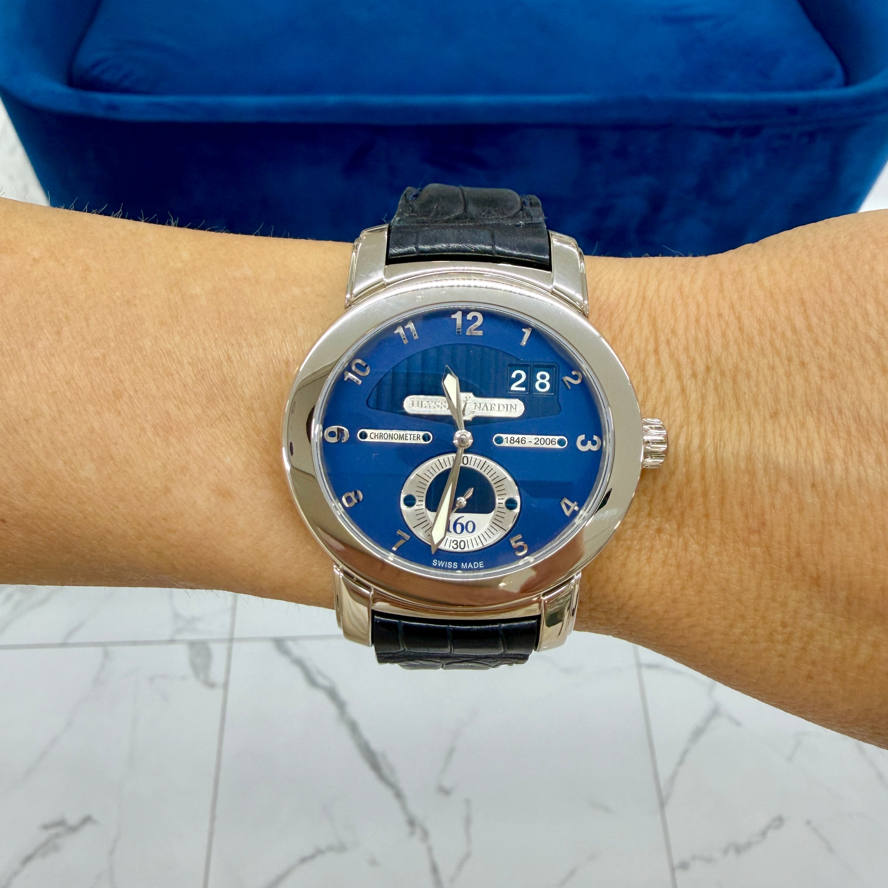 Ulysse Nardin Anniversary 160 L.Edition 43MM 1600-100 18K White Gold Watch