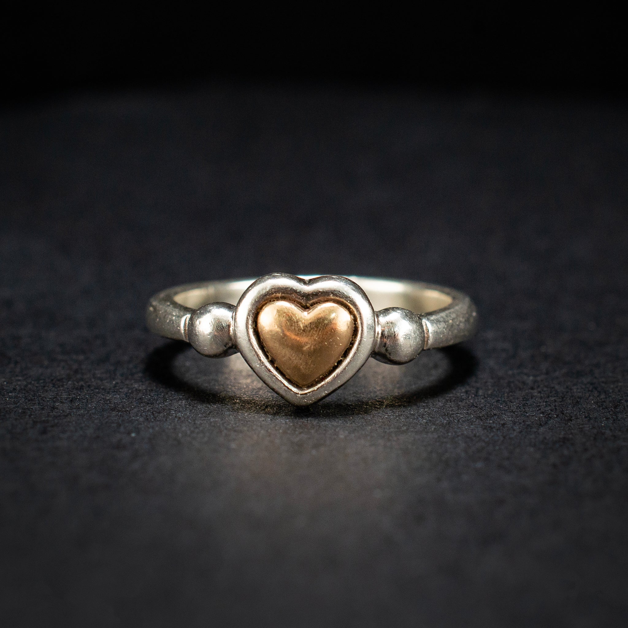 Retired James Avery Sterling Silver & 14K Yellow Gold Band Ring 4.35g 7¾" 455263 available at DJP Jewelers & Luxury Buyers