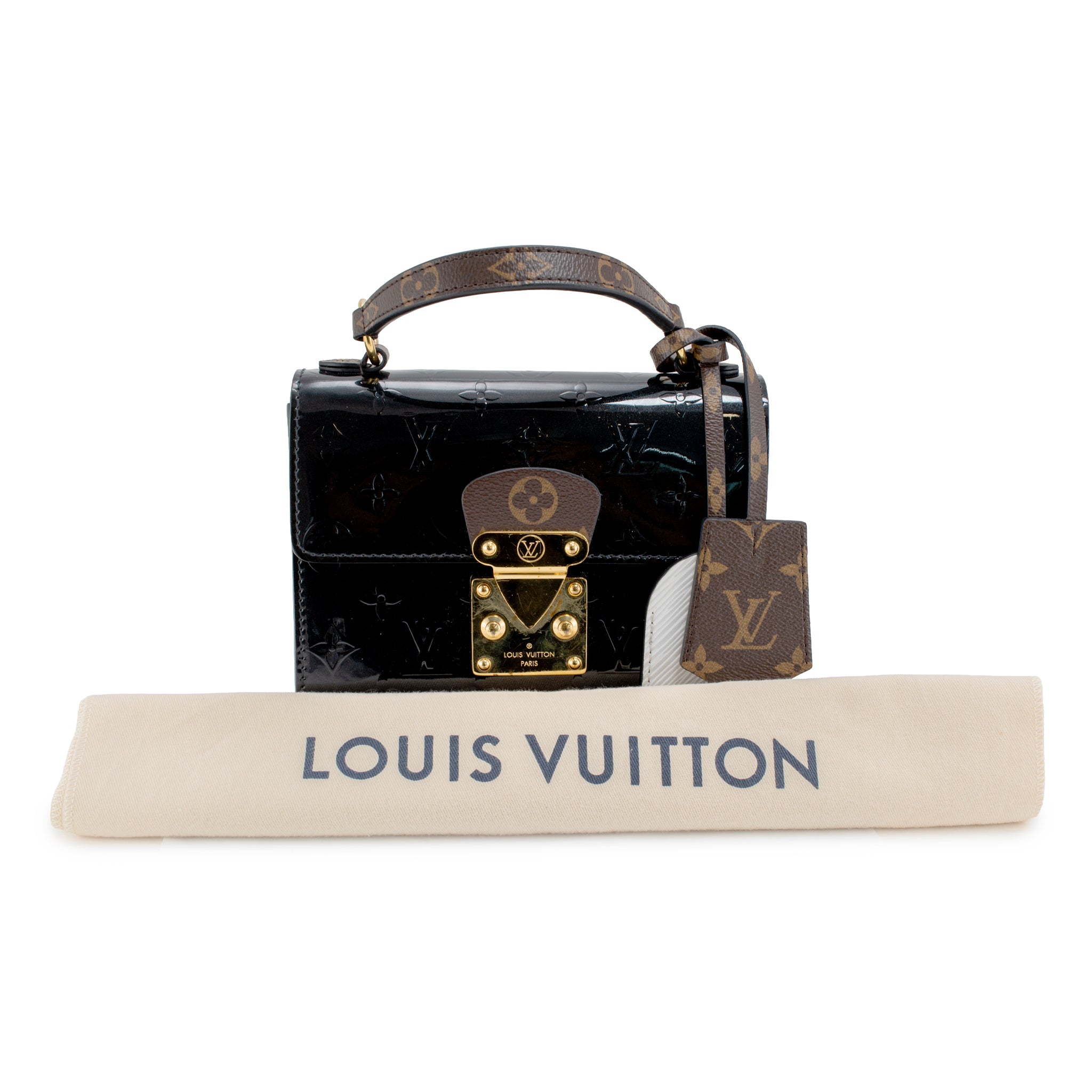Louis Vuitton Black Monogram Vernis Epi Leather Spring Street PM Handbag