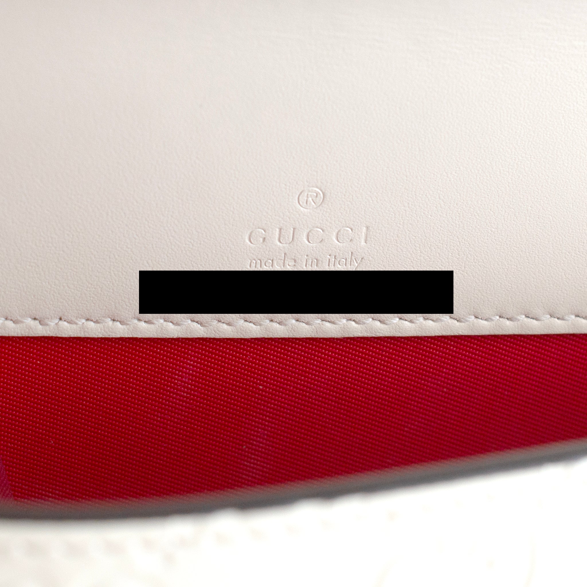 Gucci Gg Guccissima White Mini Cherry Gold Tone Hardware Chain Shoulder Bag