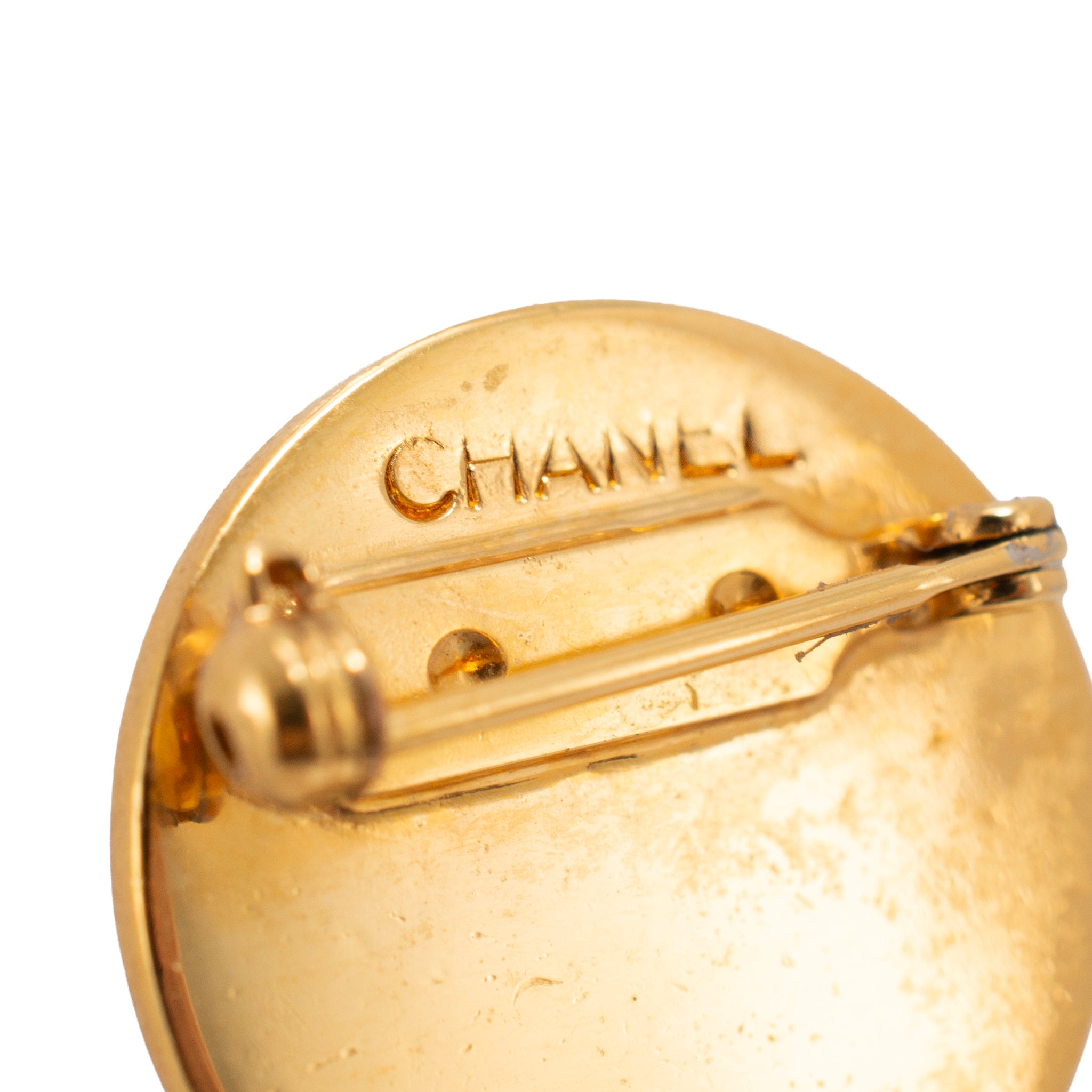 Vintage Chanel Gold Plated Hanging Flap Bag Motif PIN Brooch
