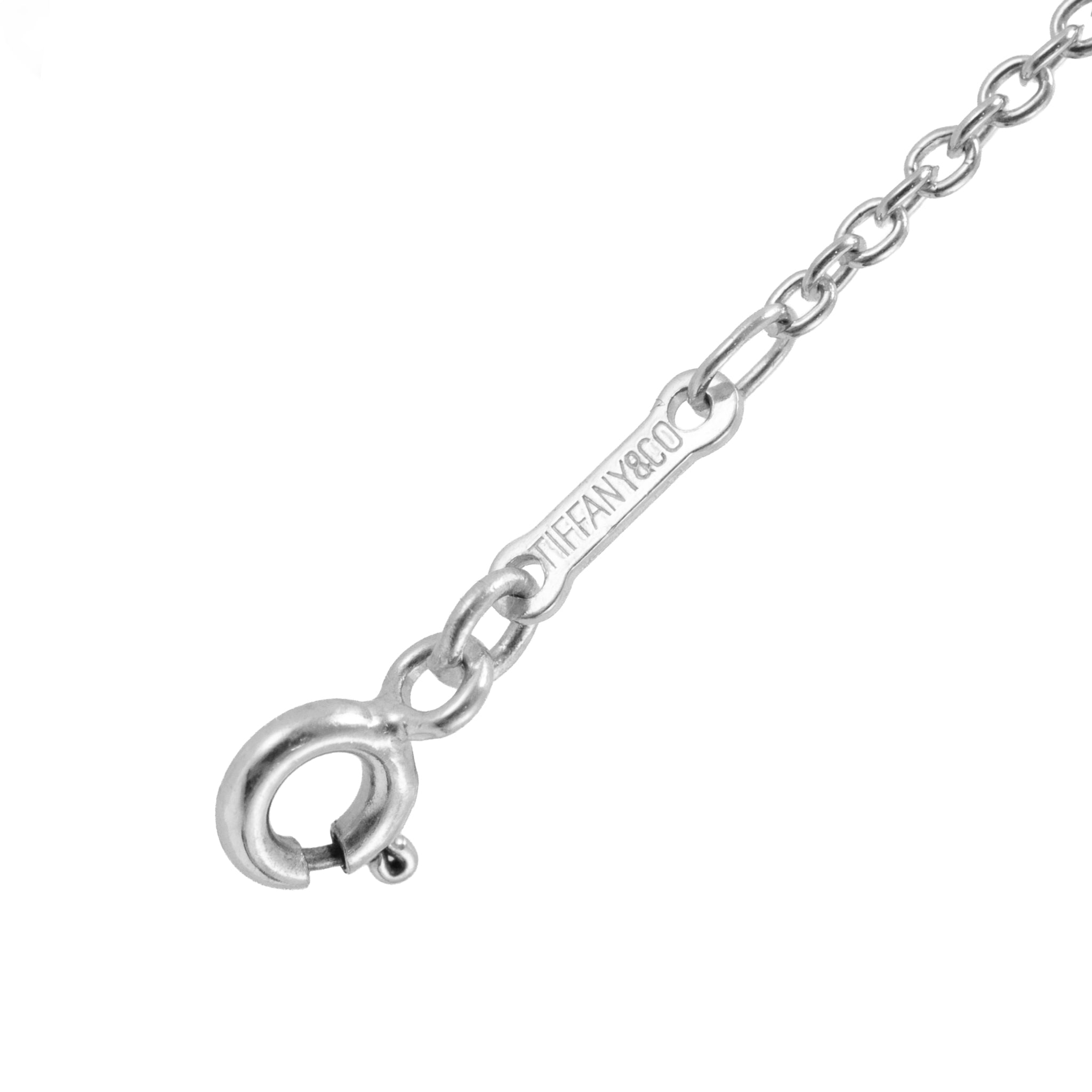 Tiffany & Co. Elsa Peretti 925 Sterling Silver Open Heart Pendant Necklace