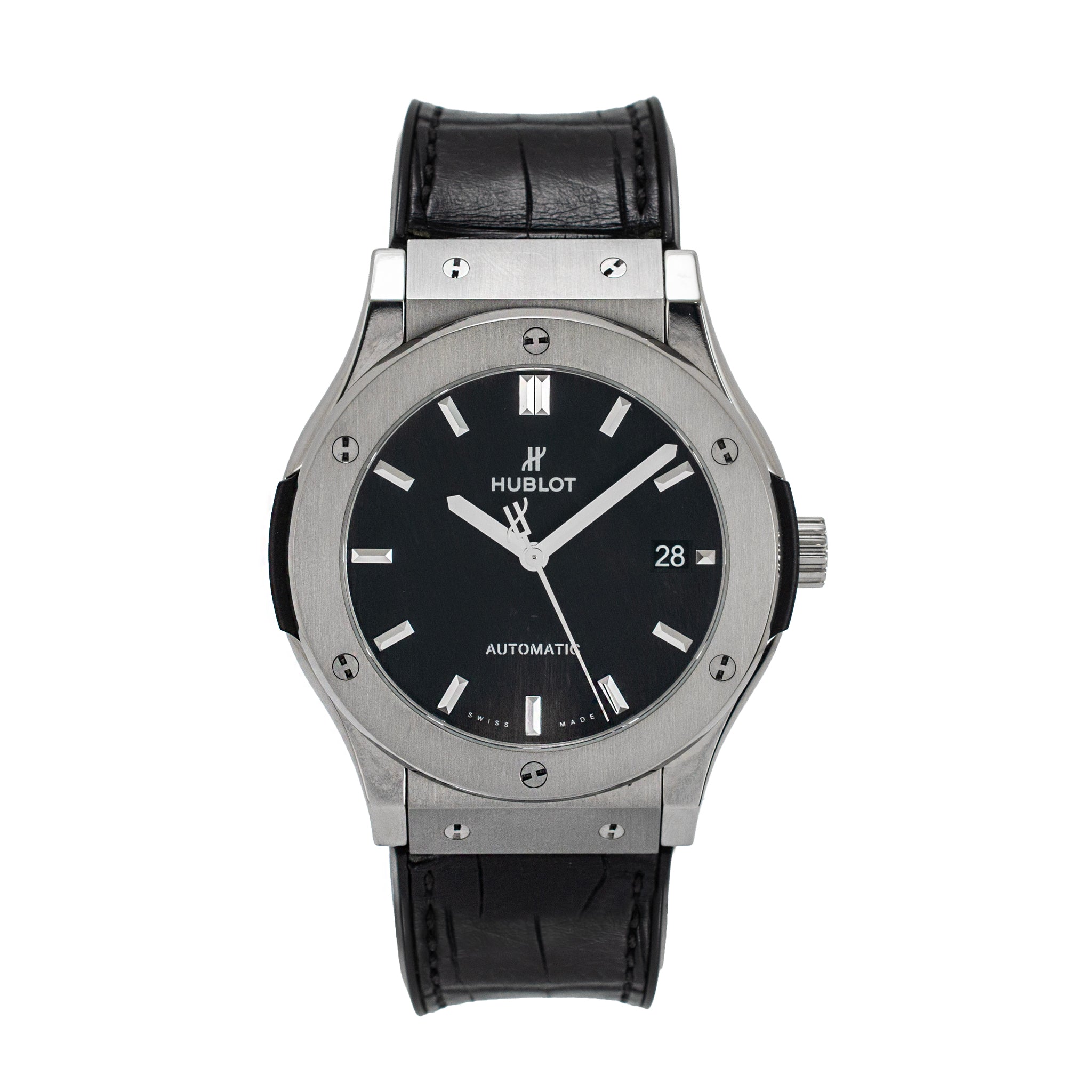 Hublot Classic Fusion 45MM 511.nx.1171.rx Black Dial Titanium Automatic Watch