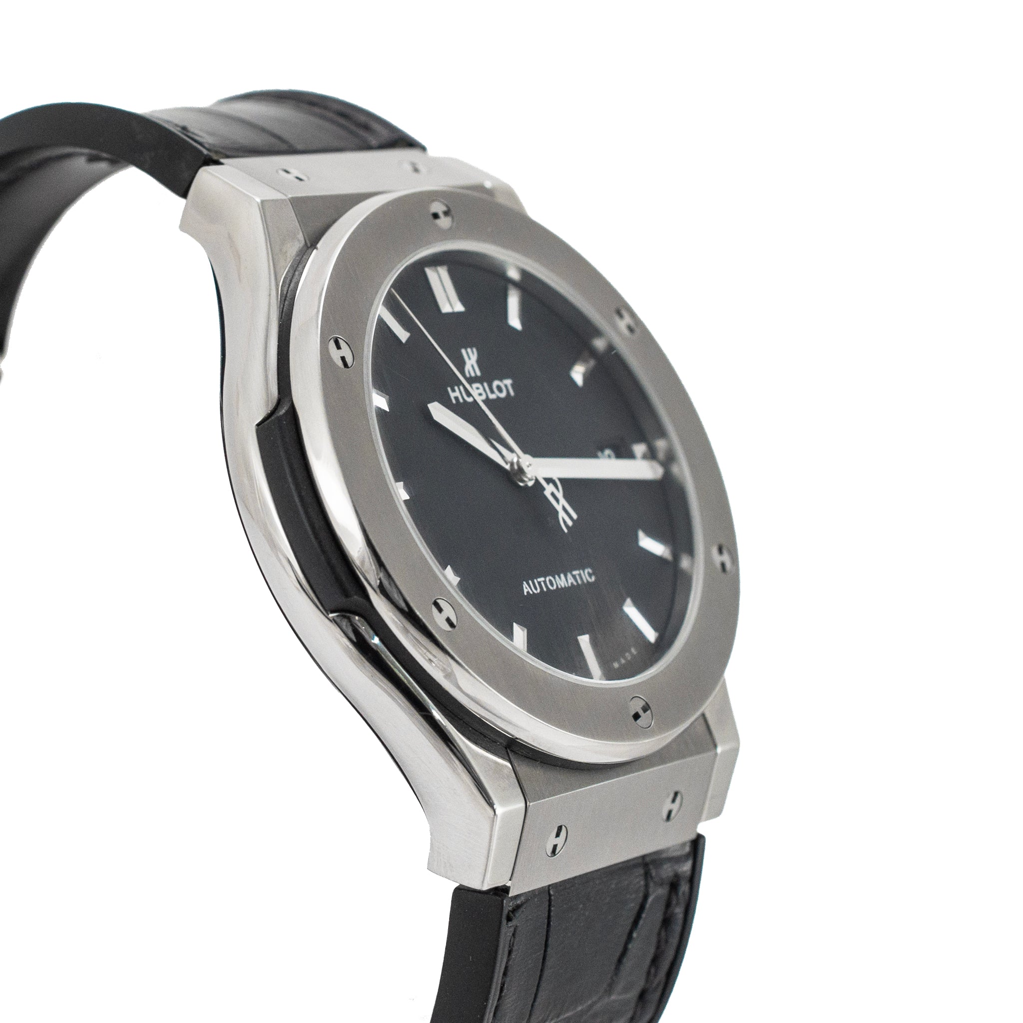 Hublot Classic Fusion 45MM 511.nx.1171.rx Black Dial Titanium Automatic Watch