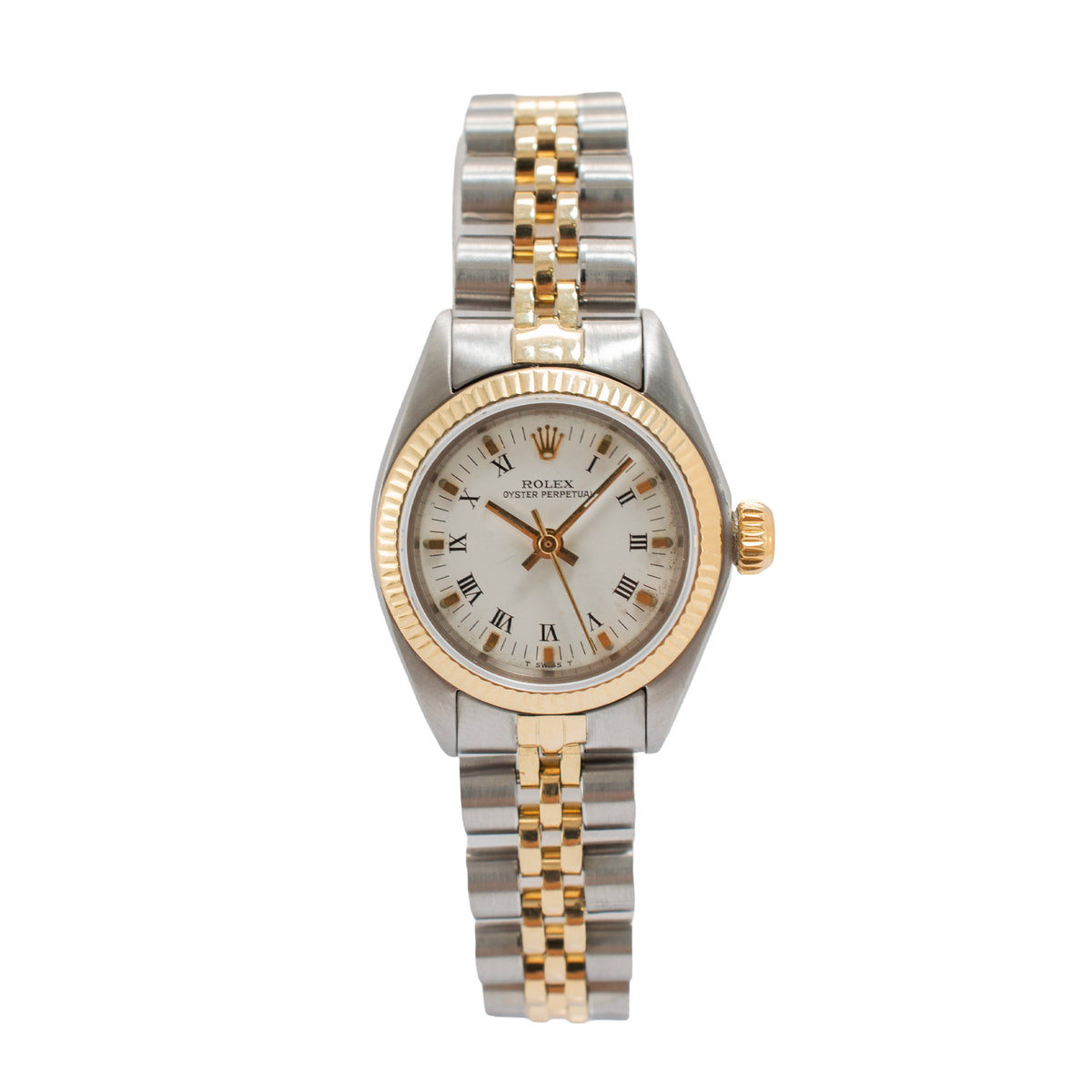 Vintage Ladies Rolex Oyster Perpetual 24MM 6719 14K Yellow Gold Automatic Watch