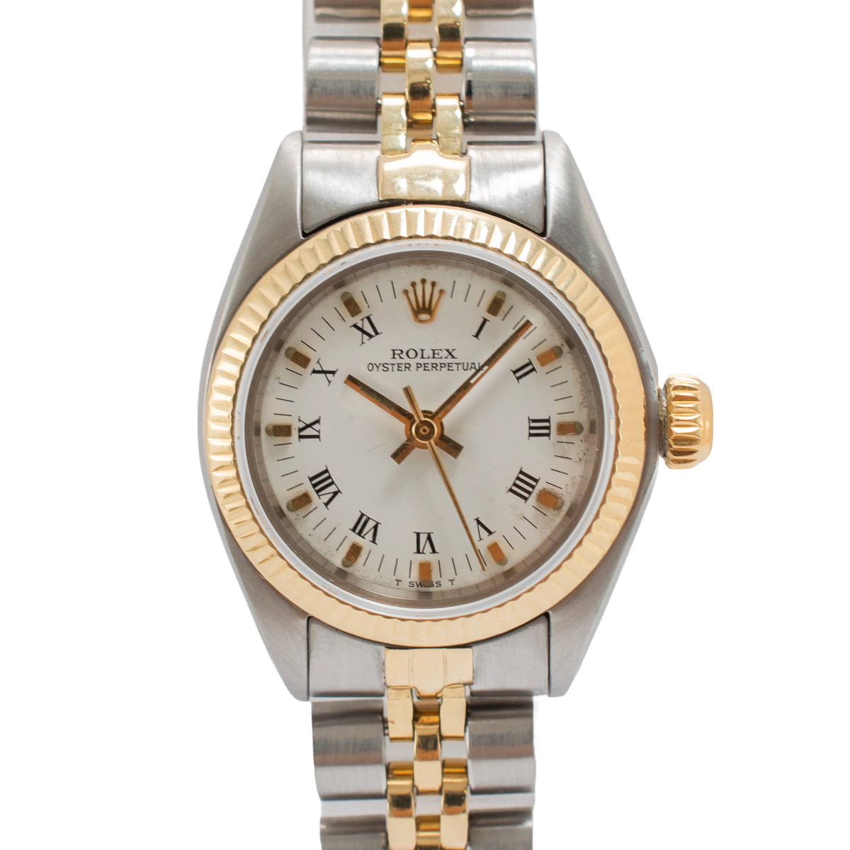 Vintage Ladies Rolex Oyster Perpetual 24MM 6719 14K Yellow Gold Automatic Watch