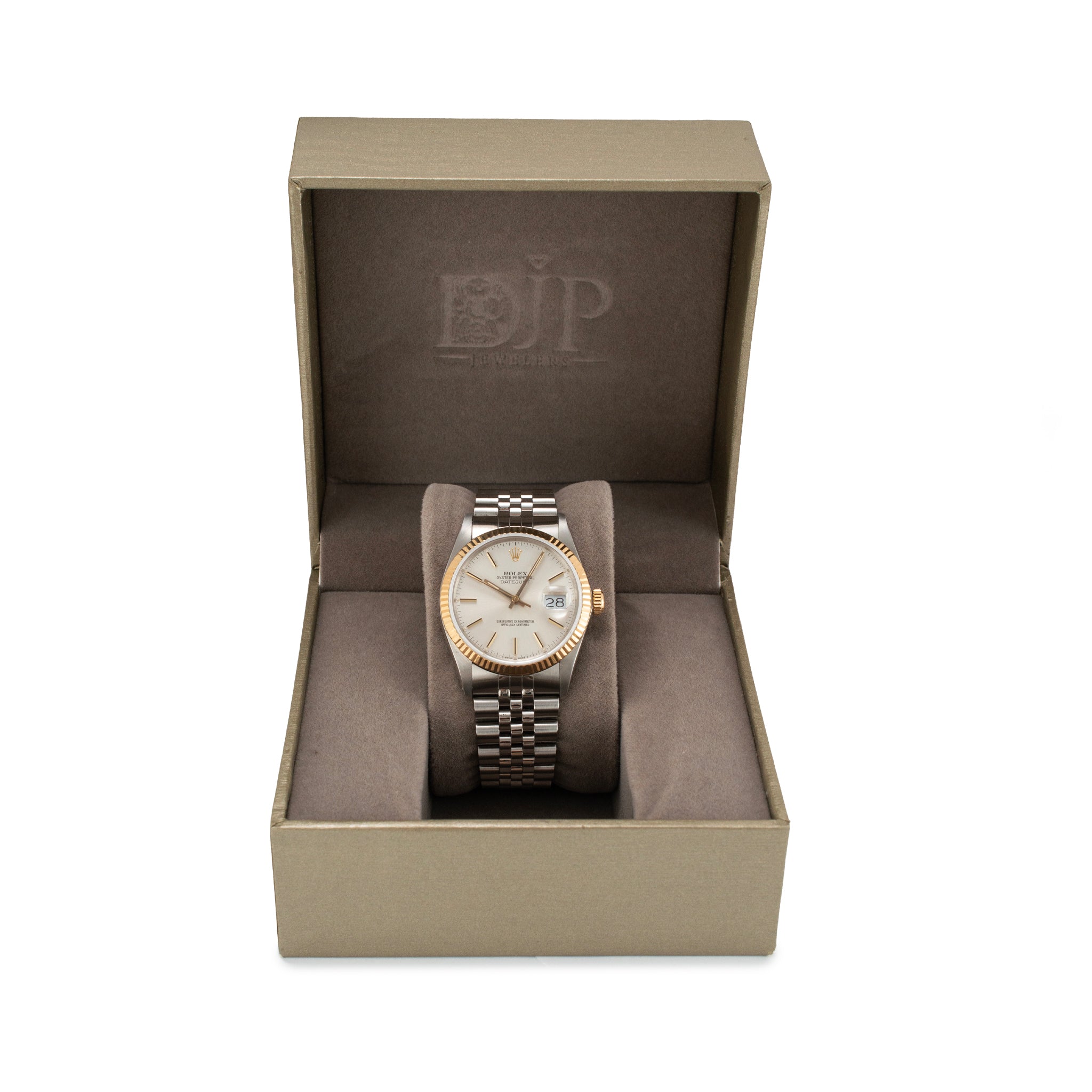 Rolex Datejust 36MM 16013 Silver Dial Jubilee Gold Steel Watch