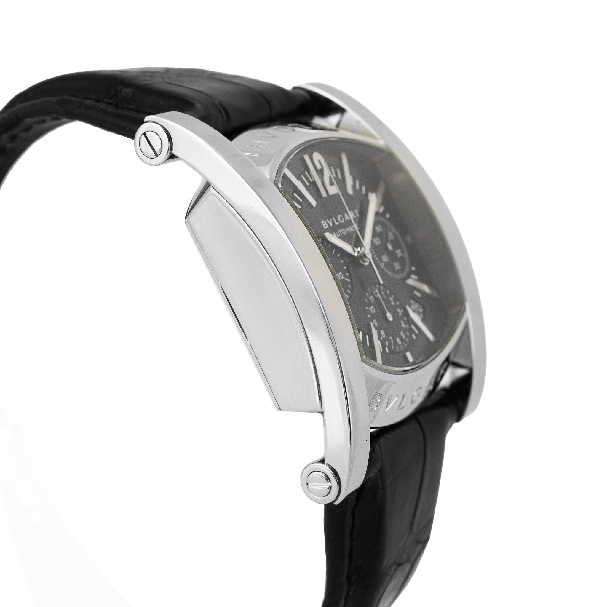 Bvlgari Bulgari Assioma 38MM aa48sch Chrono Blue Black Steel Automatic Watch