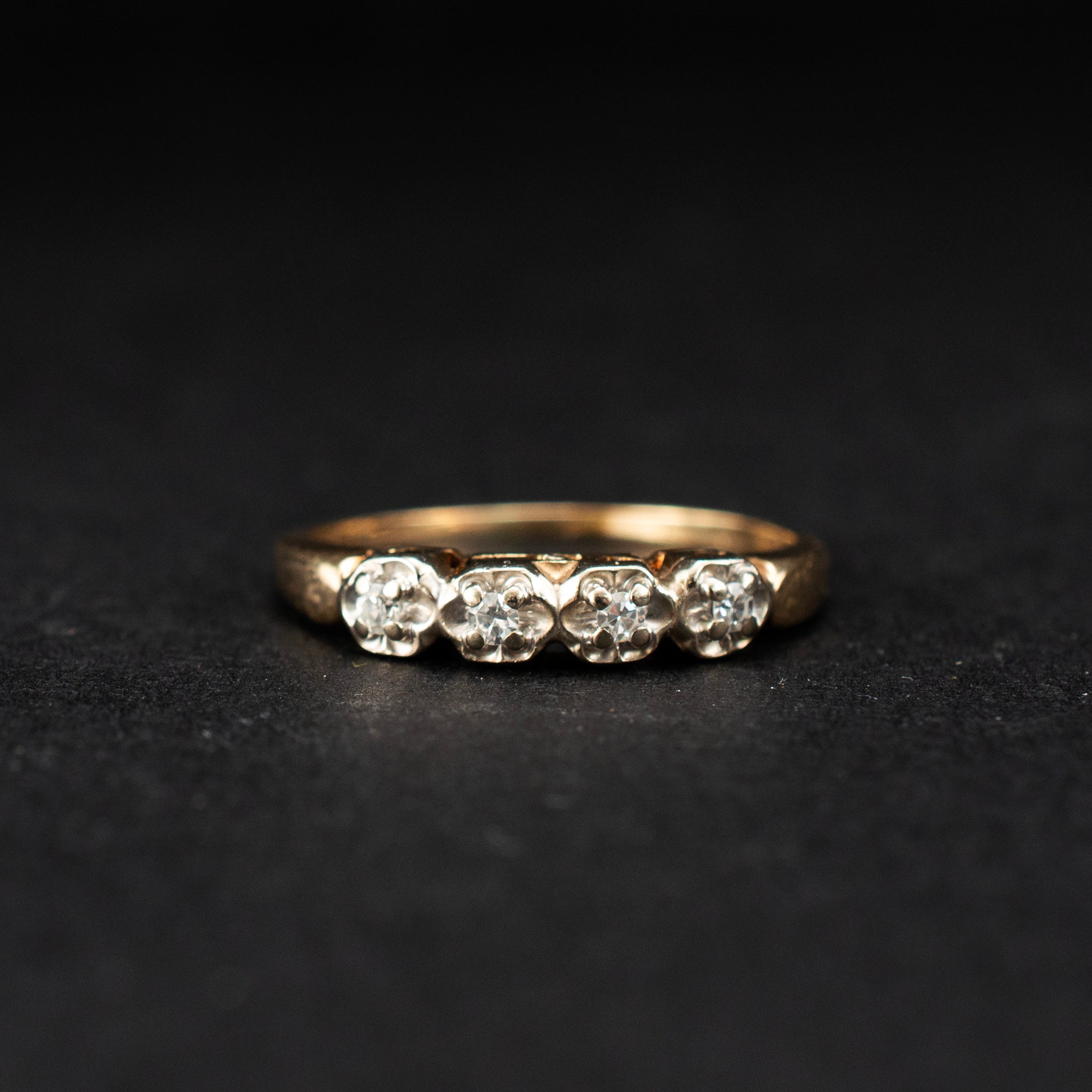 Band 0.16ct Diamond 14K White & Yellow Gold Vintage 455827 available at DJP Jewelers & Luxury Buyers