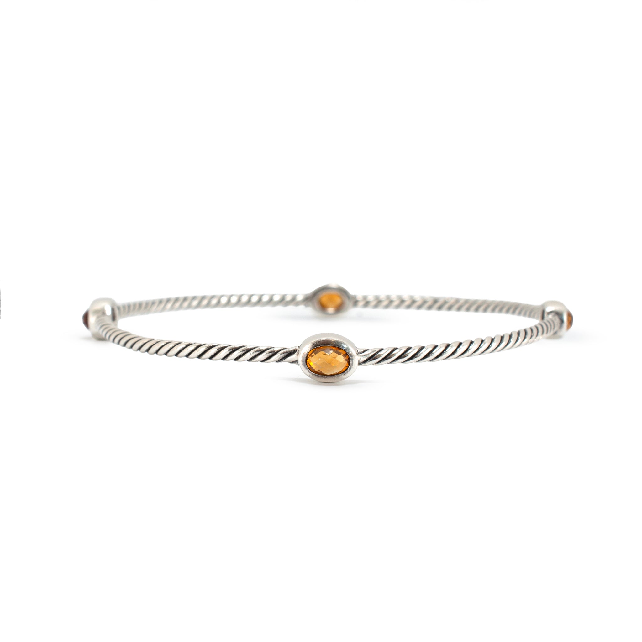 David Yurman Cable Station Bangle Sterling Silver Citrine, SKU 456265, available at DJP Jewelers & Luxury Buyers
