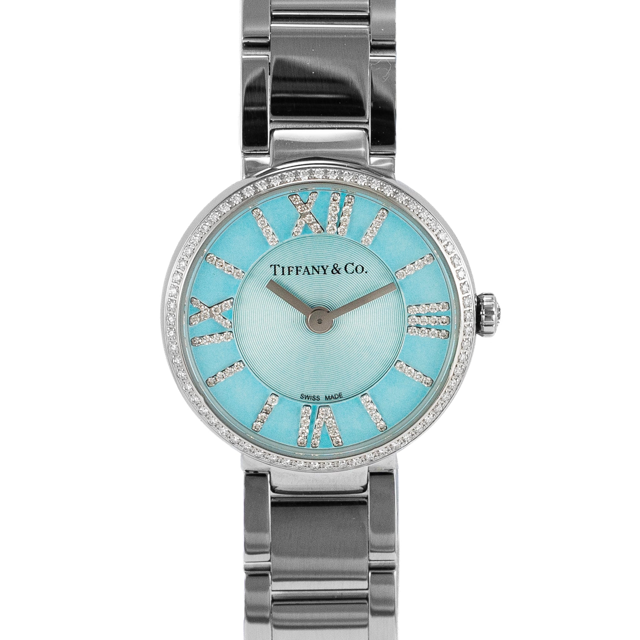 【たけのこです】TIFFANY & Co. ❤️ Tiffany & Co. Atlas 2-Hand stainless steel Diamond Watch | DJP