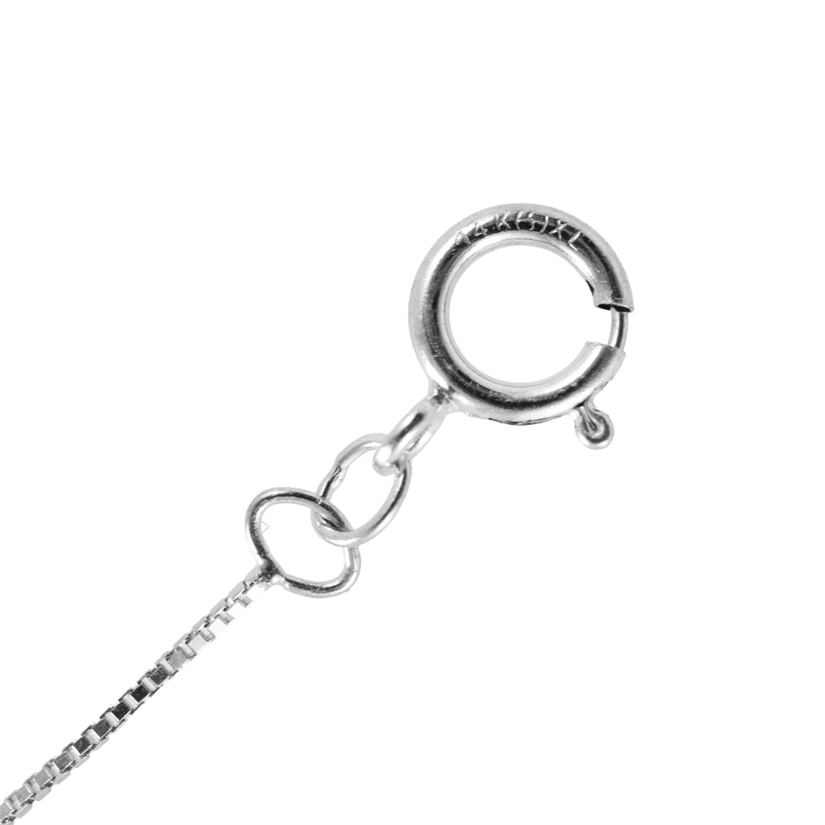 Ladies 14K White Gold 0.56ct Marquise Diamond Halo Pendant Necklace