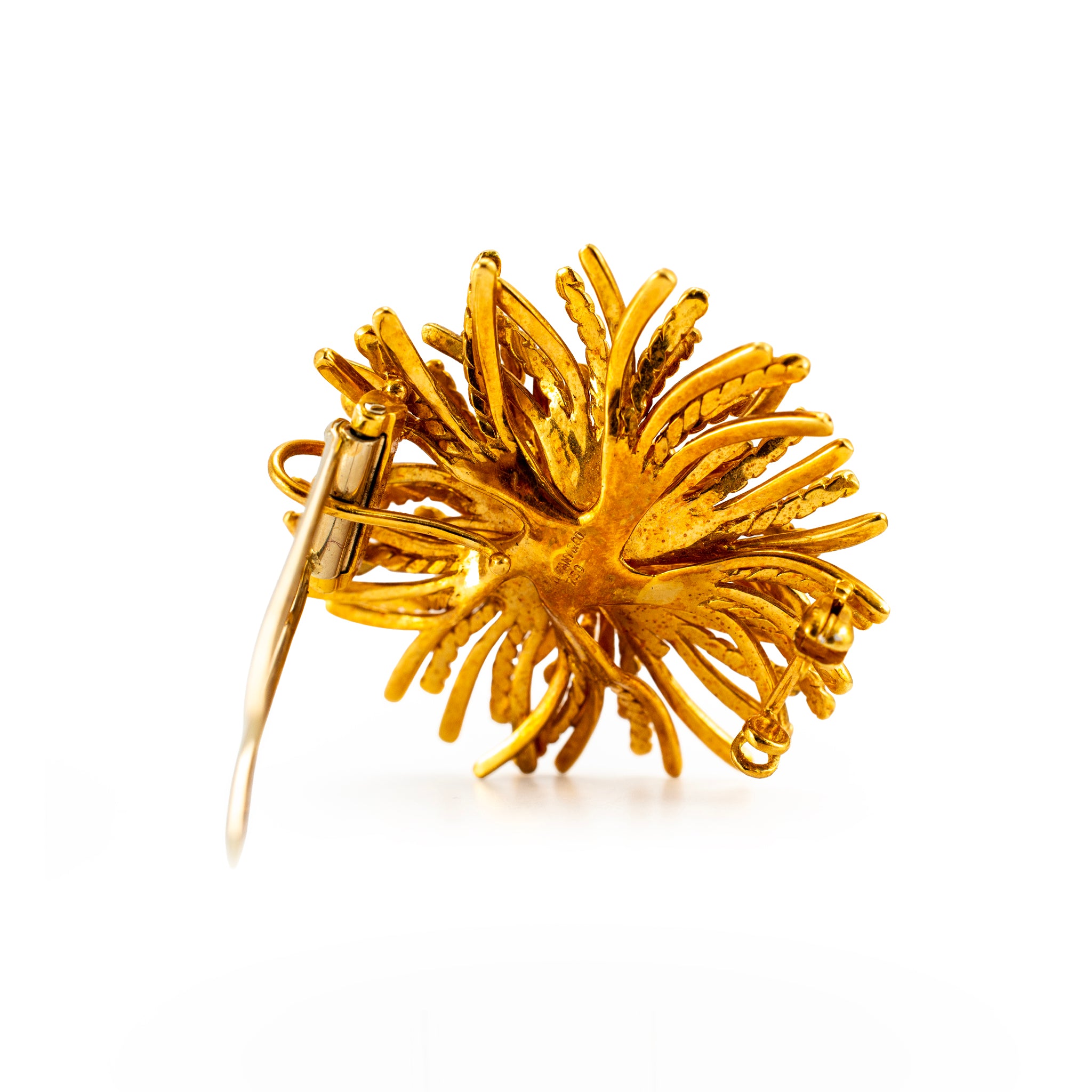 Vintage Tiffany & Co. 18K Yellow Gold Sea Anemone PIN Brooch