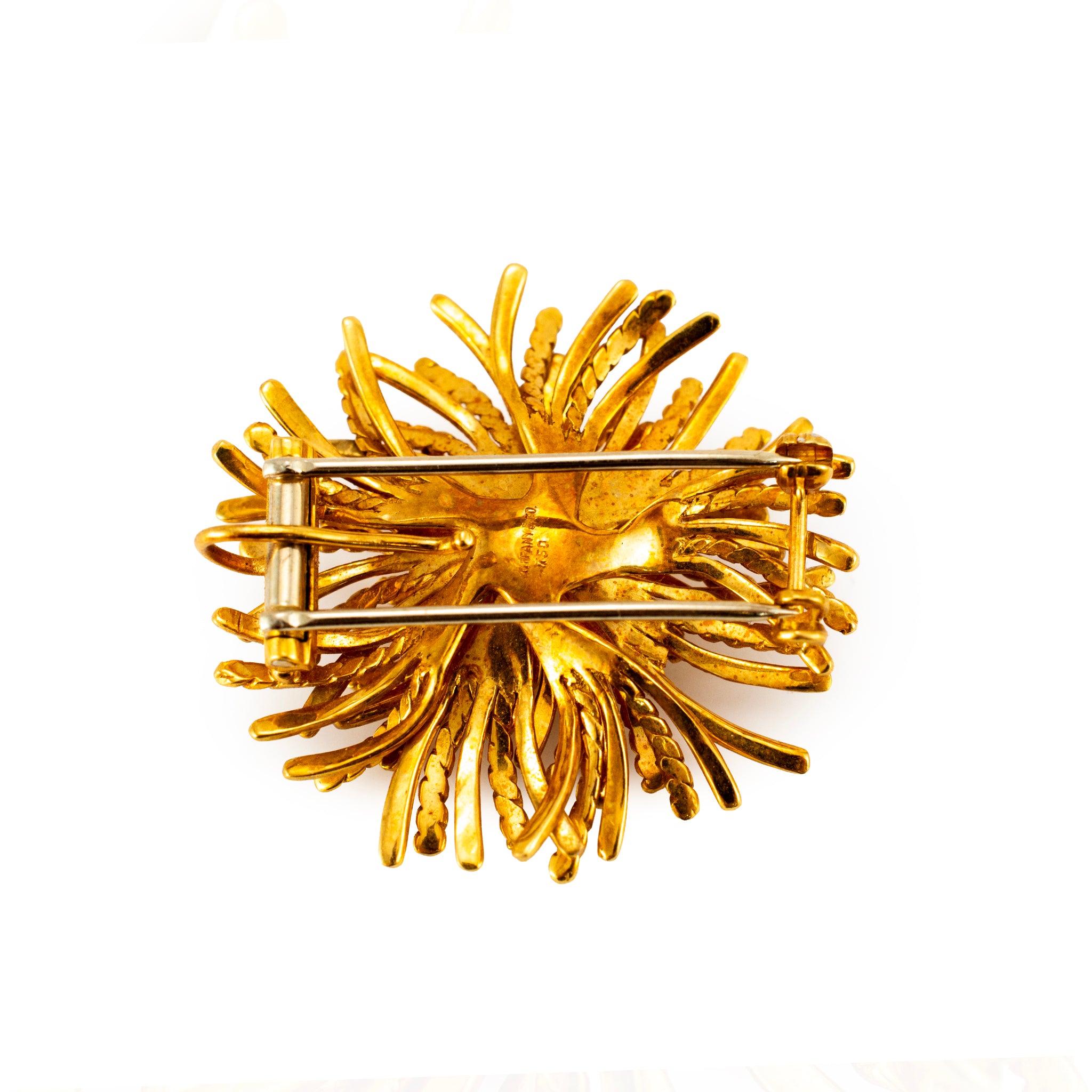 Vintage Tiffany & Co. 18K Yellow Gold Sea Anemone PIN Brooch