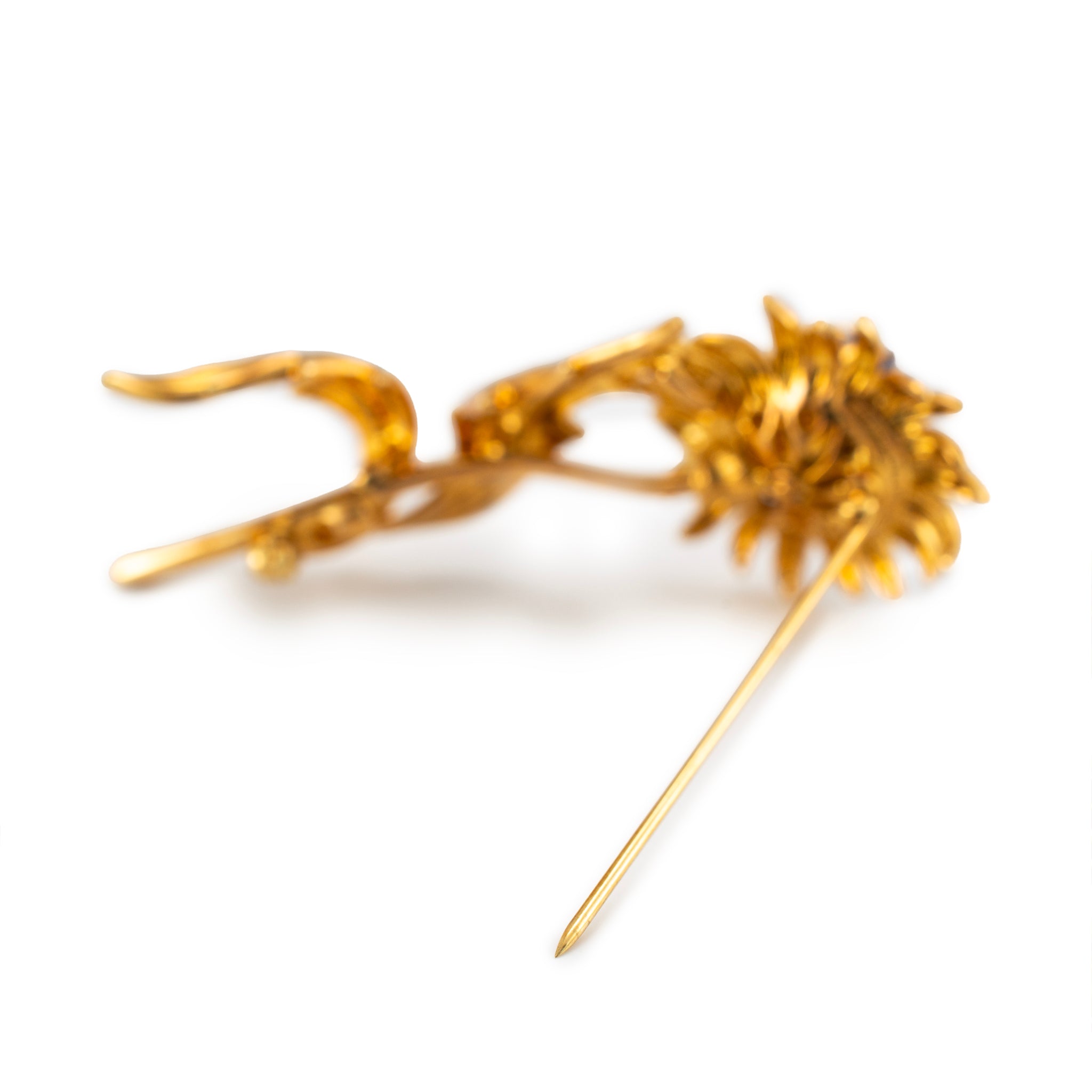 Vintage Tiffany & Co. Schlumberger 18K Yellow Gold Lapis Lazuli Diamond Brooch