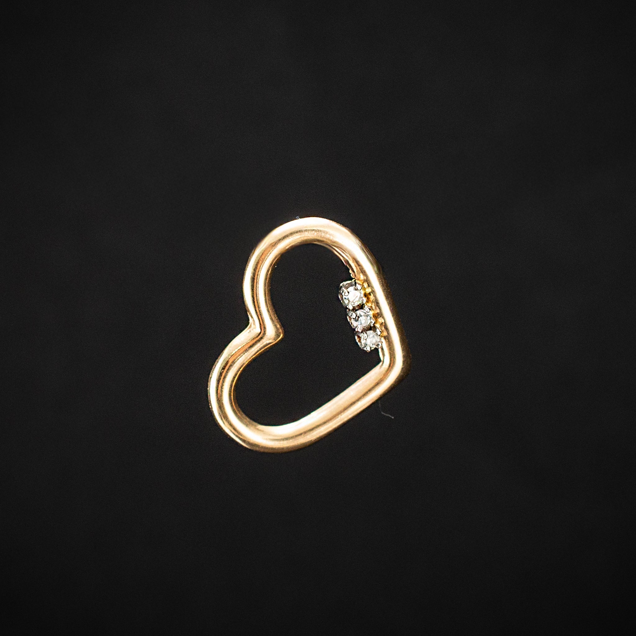 Vintage 14K Yellow Gold 0.03ct Diamond Charm Pendant 0.41g ½" 456288 available at DJP Jewelers & Luxury Buyers