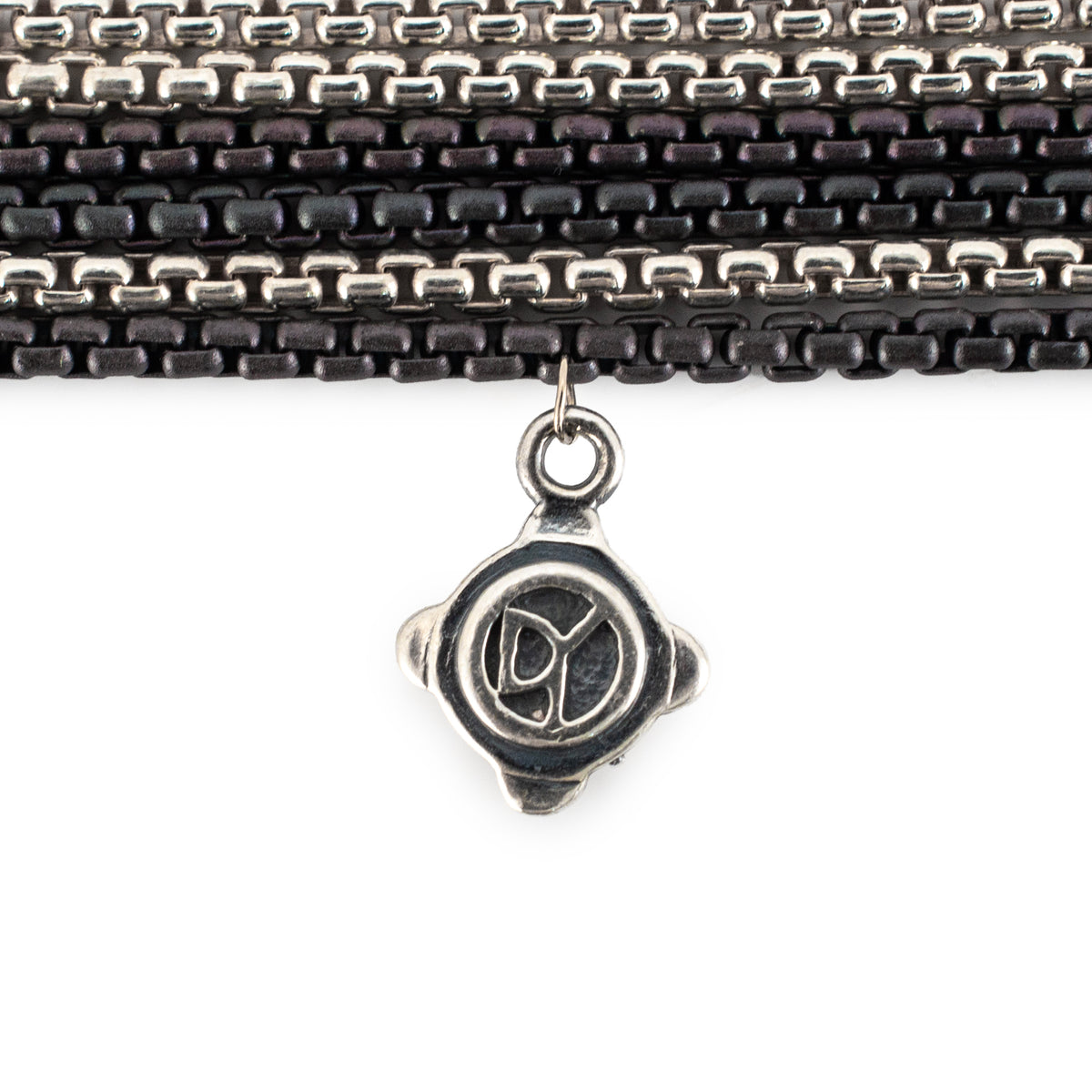 Unisex David Yurman 900 Silver 32” Opera Diamond Multistrand Box Chain Necklace