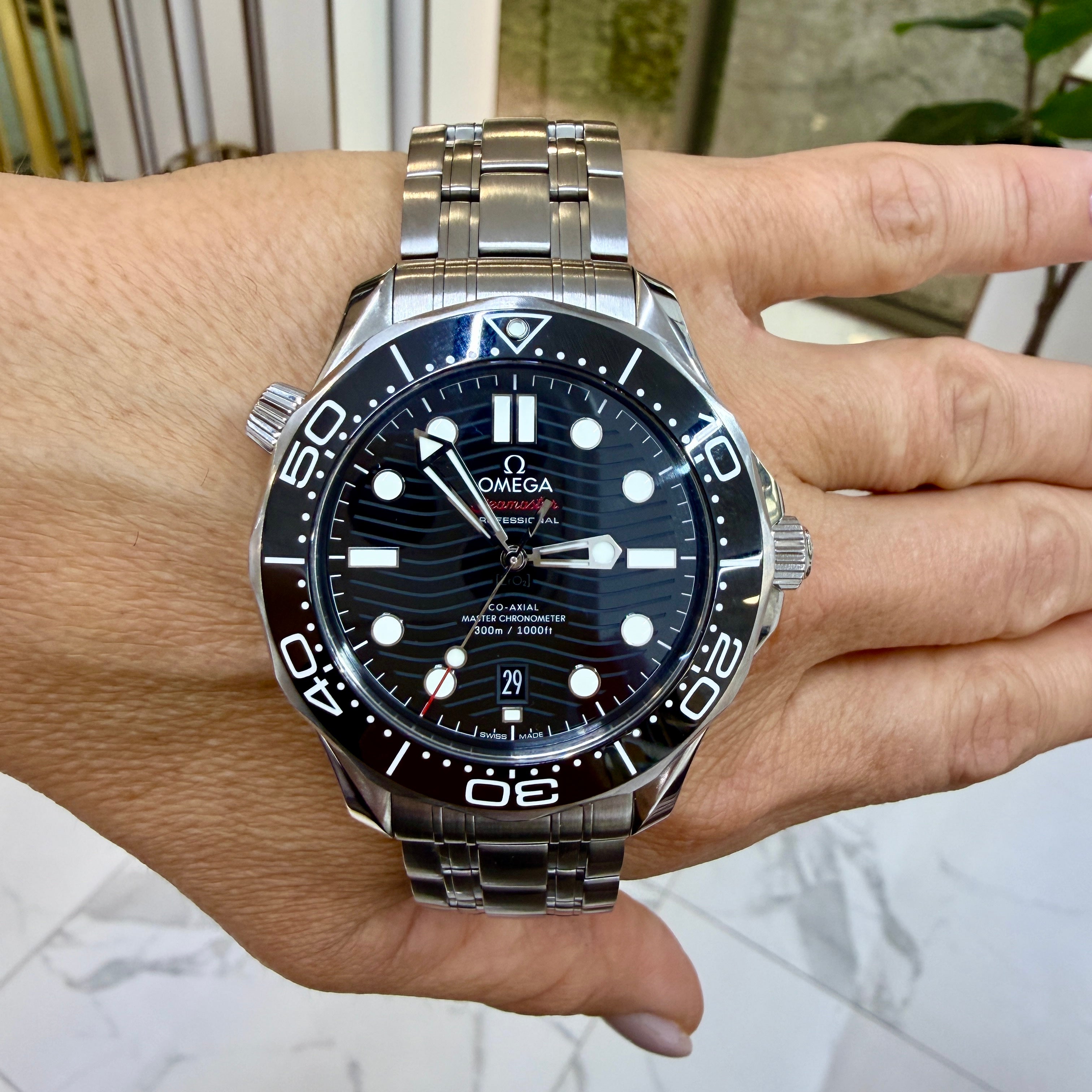 Omega Seamaster Diver 300M 42MM Black Dial Stainless Steel Automatic Watch