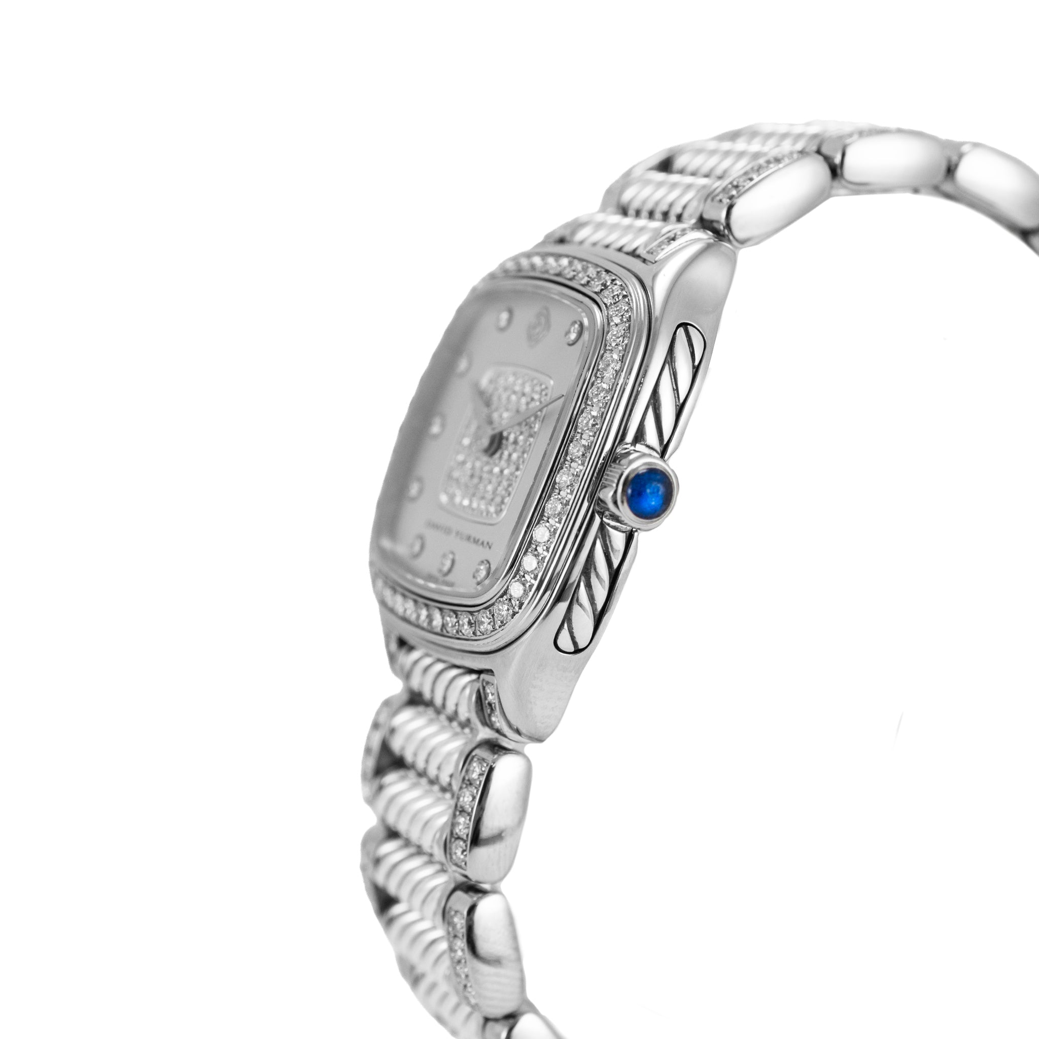 Ladies David Yurman Thoroughbred 31MM T304-Xsst Diamond Steel Quartz Watch