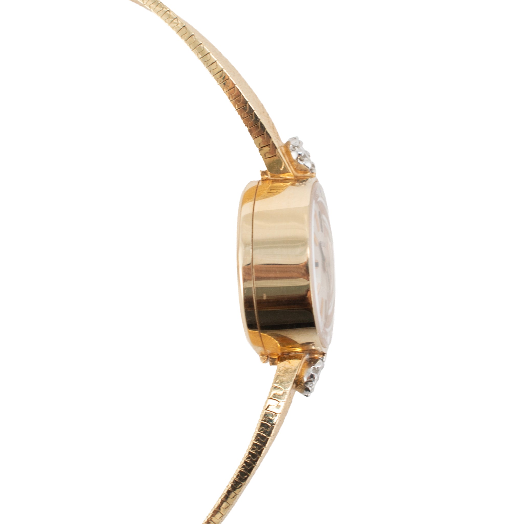 Ladies Vintage Rolex Orchid Cocktail 15MM Diamond 14K Yellow Gold Manual Watch