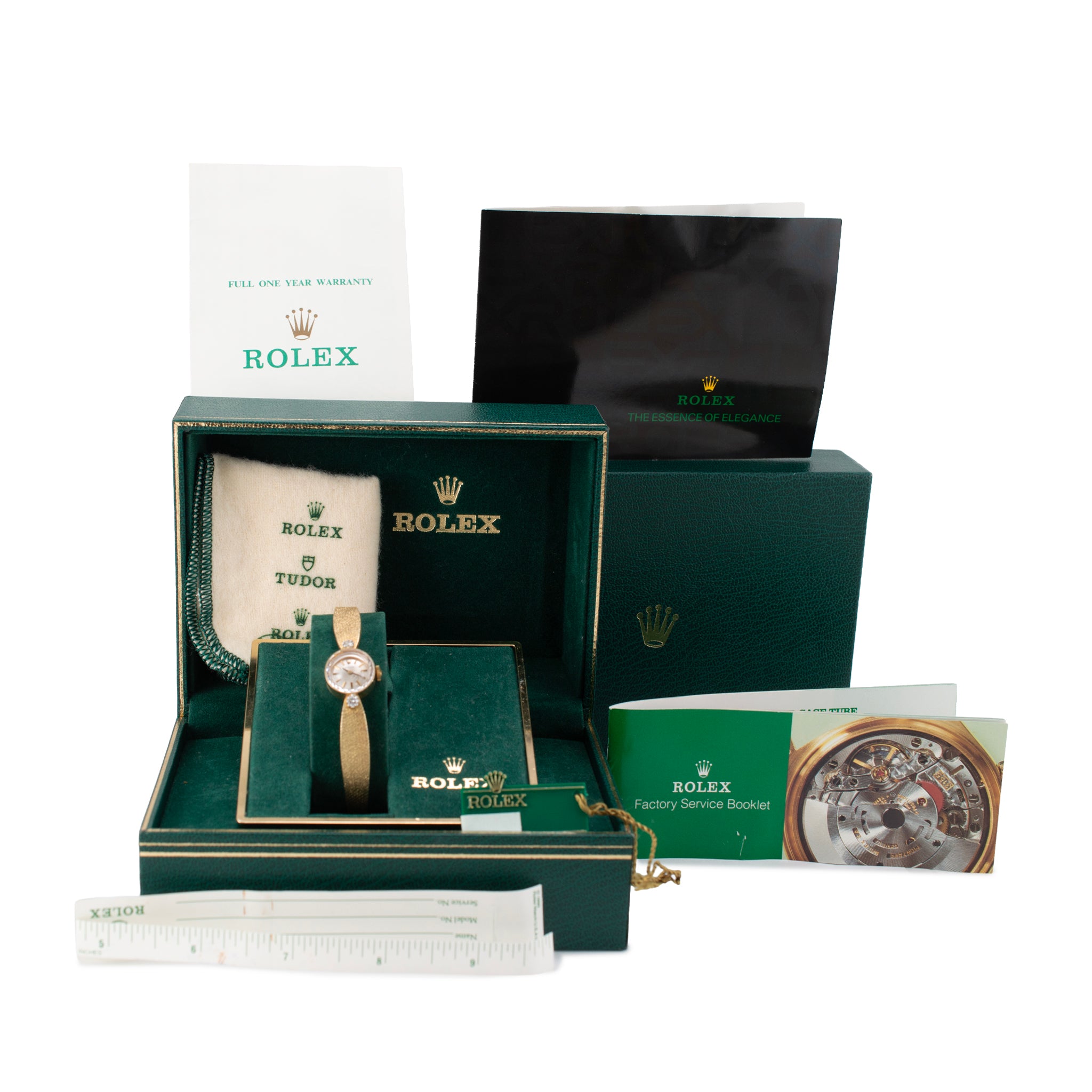 Ladies Vintage Rolex Orchid Cocktail 15MM Diamond 14K Yellow Gold Manual Watch