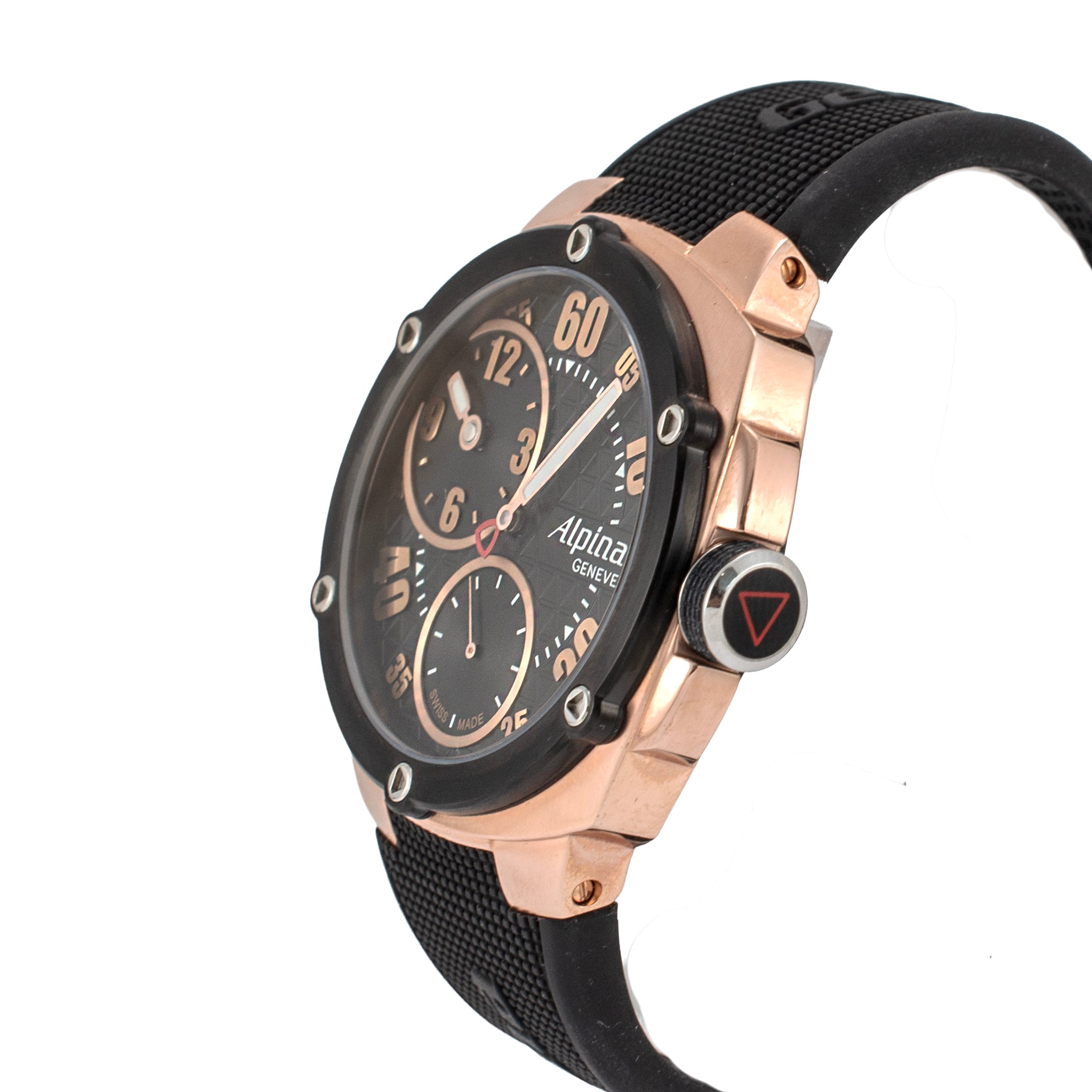 Alpina Avalanche Extreme 48MM al650x5ae24/6 Rose Rubber Manual Wind Watch