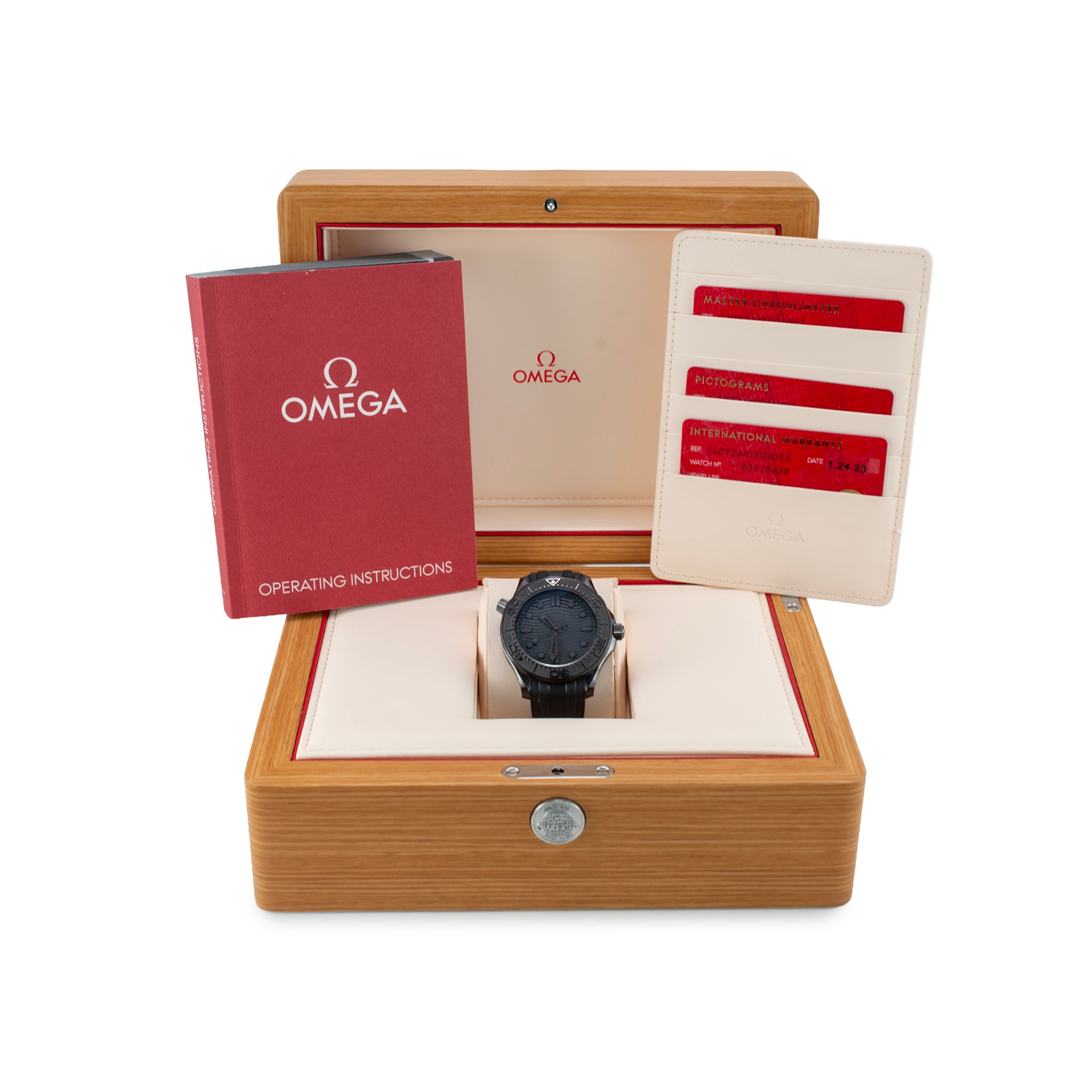 Omega Seamaster Diver 300M 210.92.44.20.01.003 43.5mm Wave Black Ceramic Watch