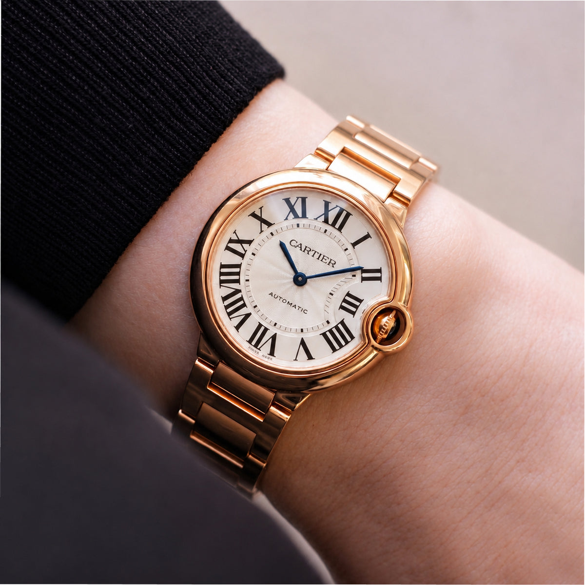 Cartier Ballon Bleu Medium 36MM w69004z2/3003 18K Rose Gold Automatic Watch