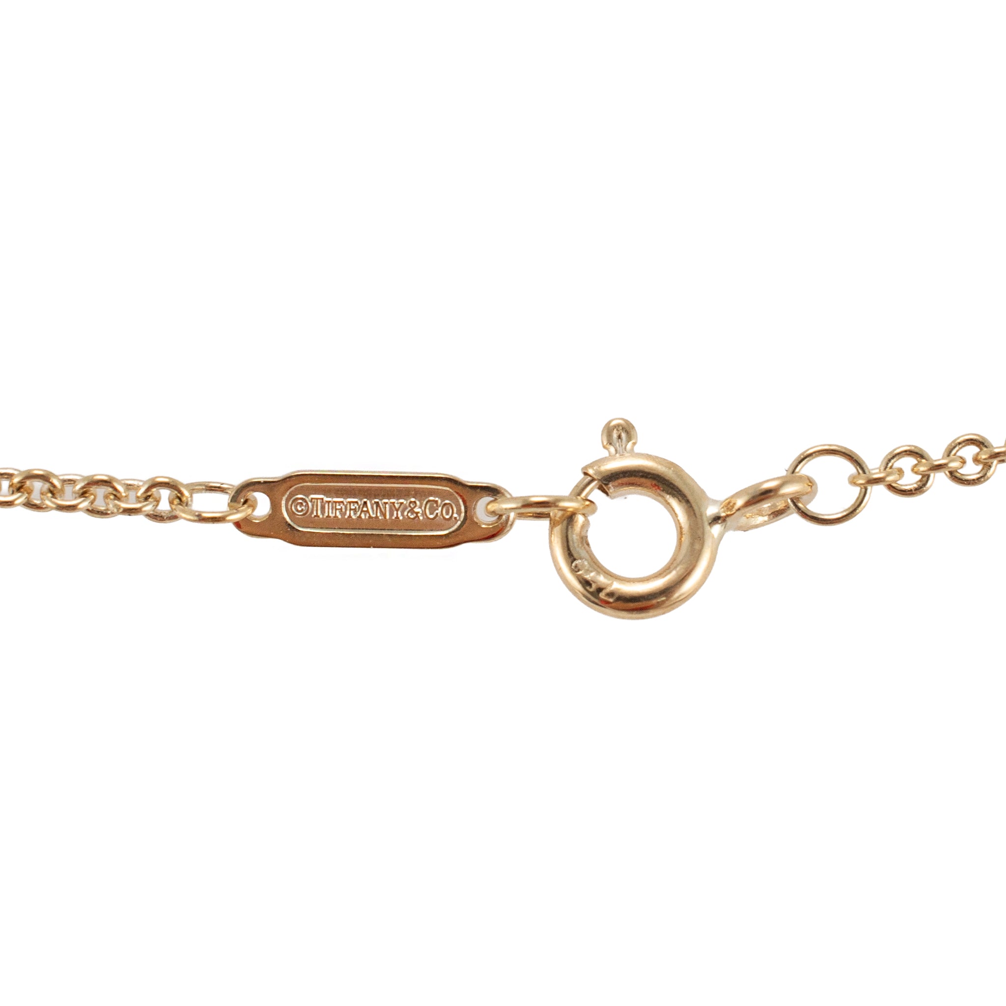 Retired Tiffany & Co. 18K Yellow Gold St. Christopher Medallion Pendant Necklace