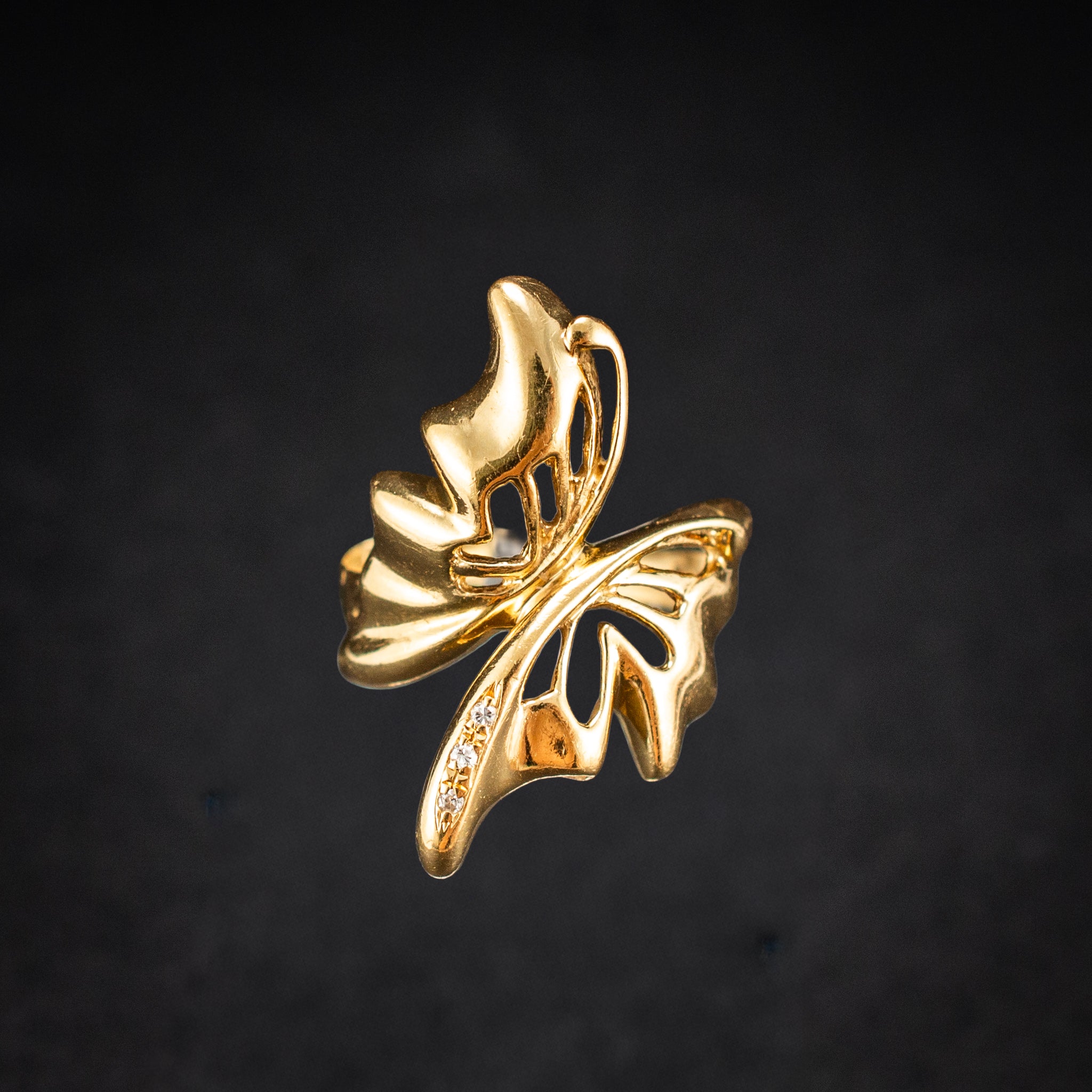 18K Yellow Gold 0.01ct Diamond Band Ring 4.21g 6" 456882 available at DJP Jewelers & Luxury Buyers