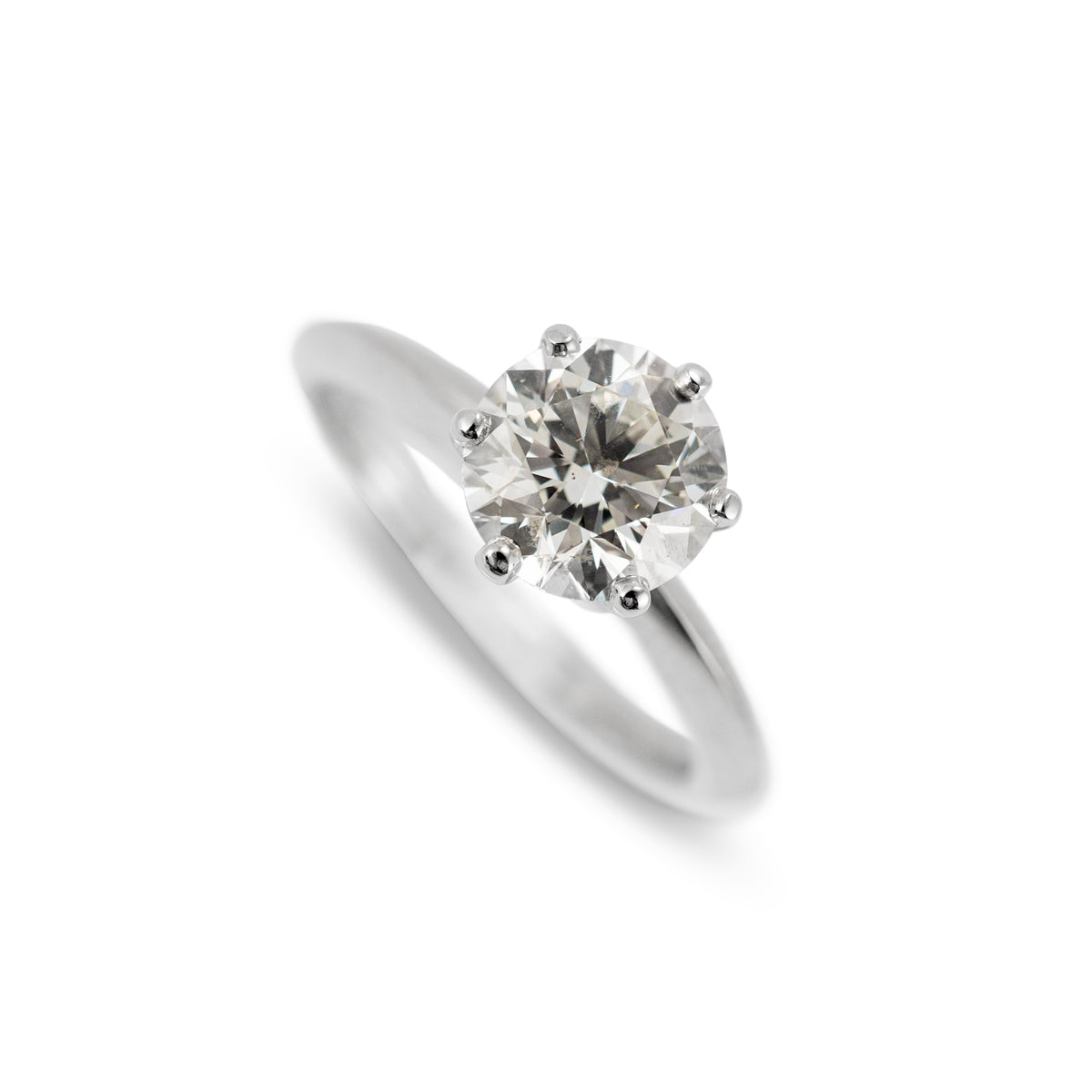 Tiffany & Co. The Tiffany Setting Platinum Gia 1.24ct Diamond Engagement Ring