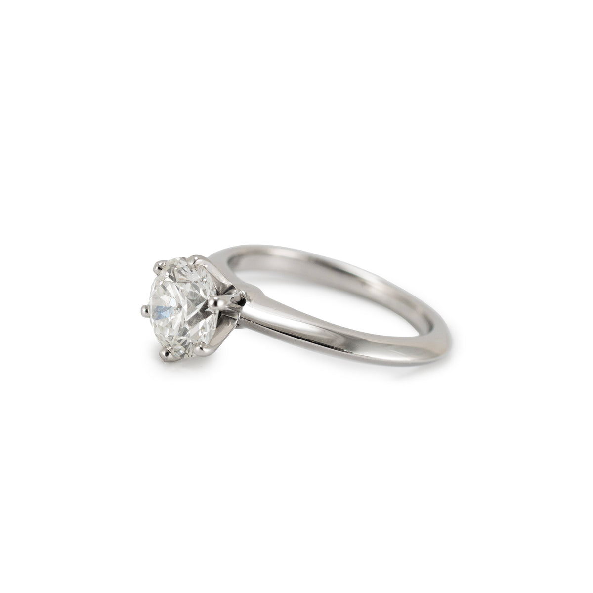 Tiffany & Co. The Tiffany Setting Platinum Gia 1.24ct Diamond Engagement Ring