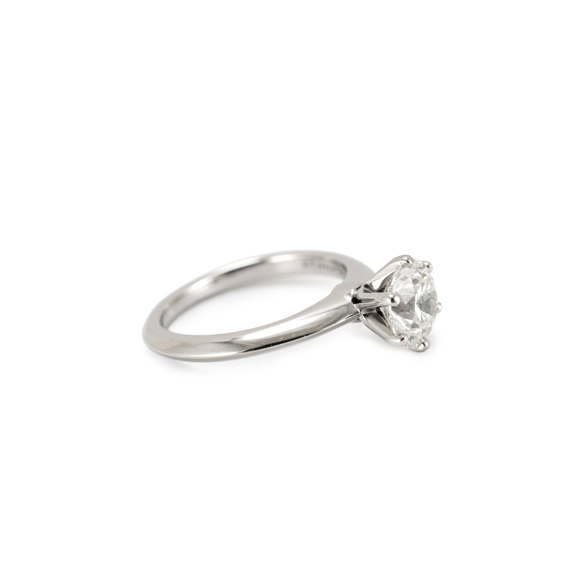 Tiffany & Co. The Tiffany Setting Platinum Gia 1.24ct Diamond Engagement Ring
