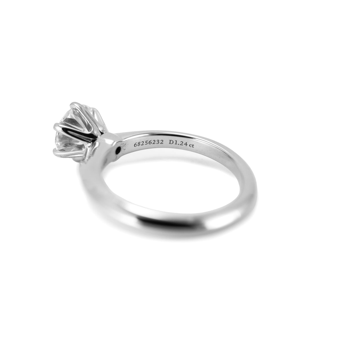 Tiffany & Co. The Tiffany Setting Platinum Gia 1.24ct Diamond Engagement Ring