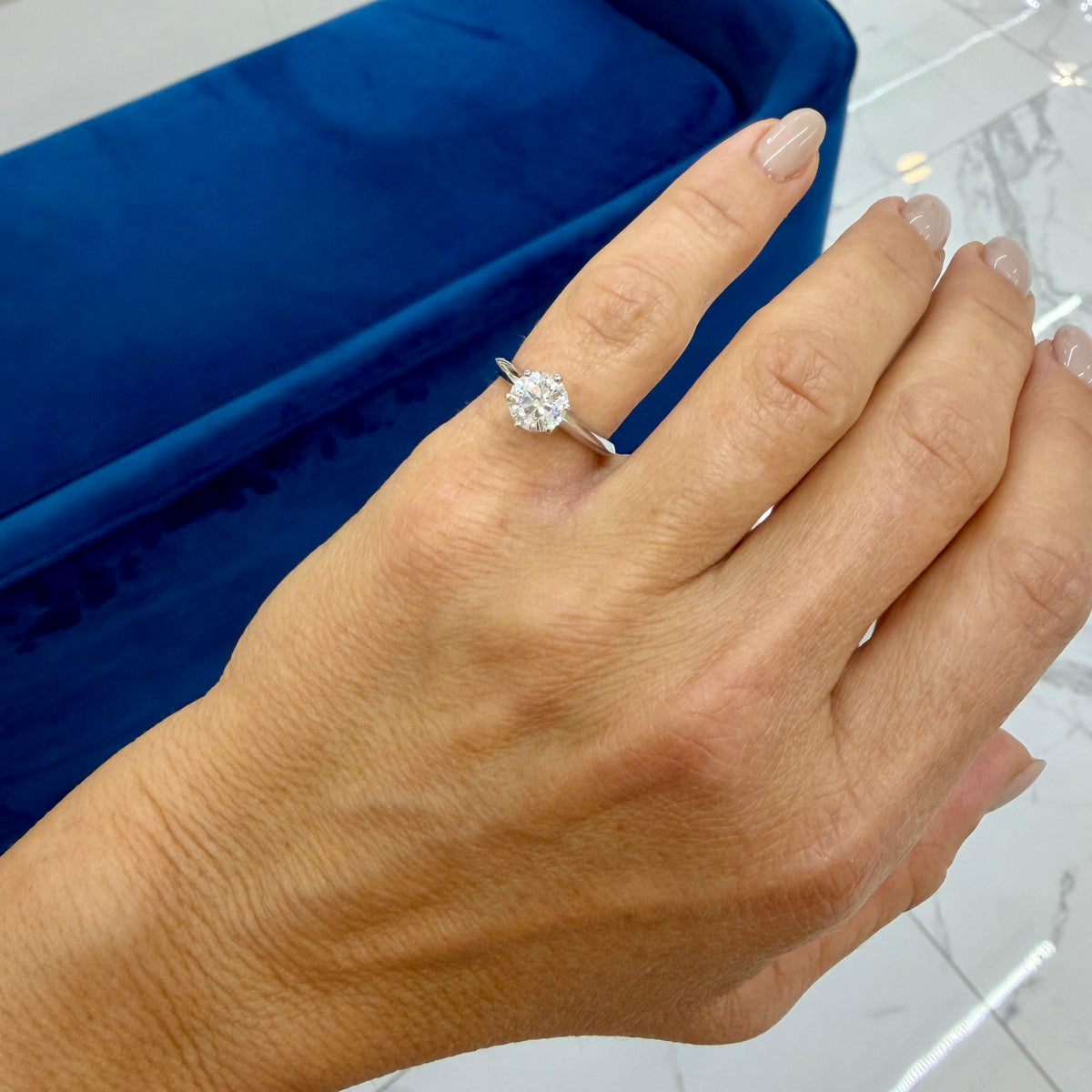 Tiffany & Co. The Tiffany Setting Platinum Gia 1.24ct Diamond Engagement Ring