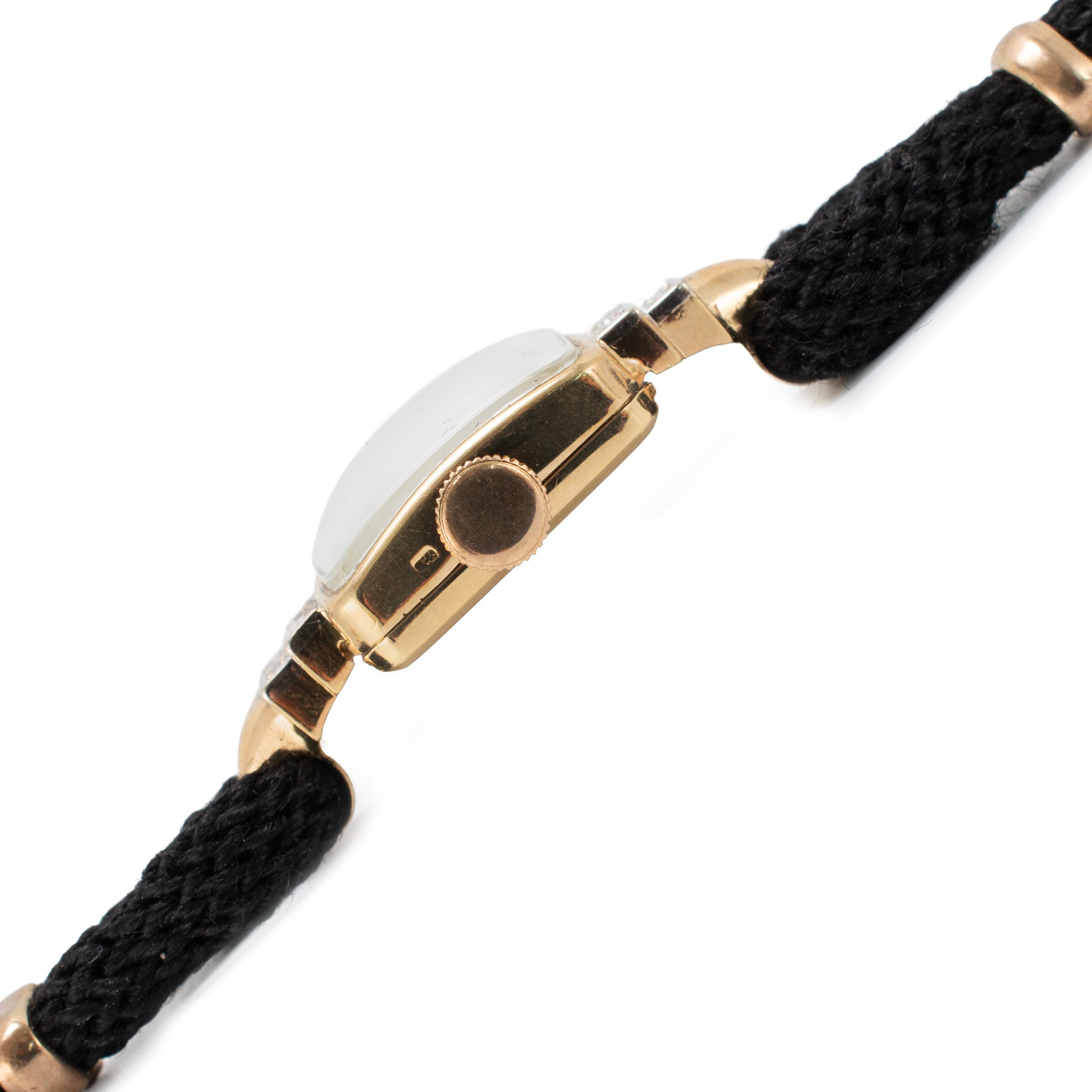 Ladies Vintage Retro Bucherer Cocktail 17MM Diamond 18K Gold Mechanical Watch