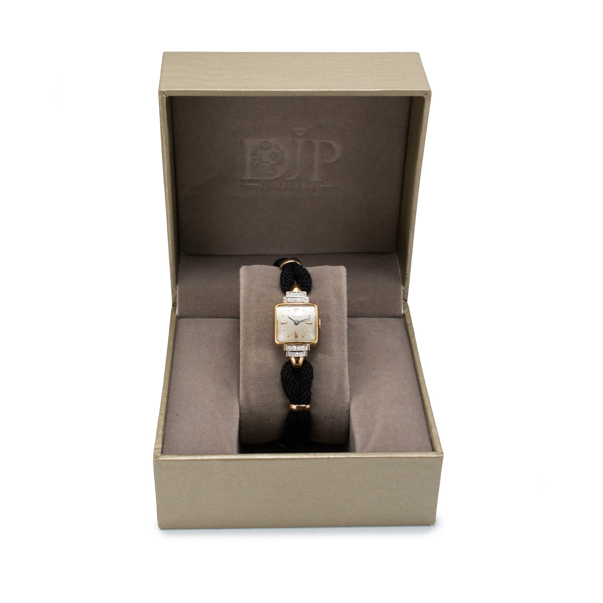 Ladies Vintage Retro Bucherer Cocktail 17MM Diamond 18K Gold Mechanical Watch