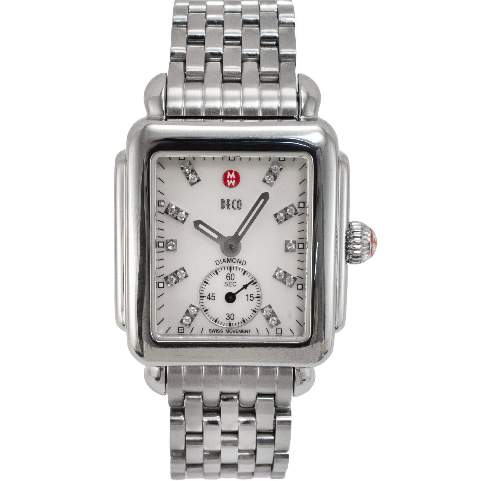 MICHELE by Fossil Deco Stainless Steel Diamond Wrist Watch | DJP