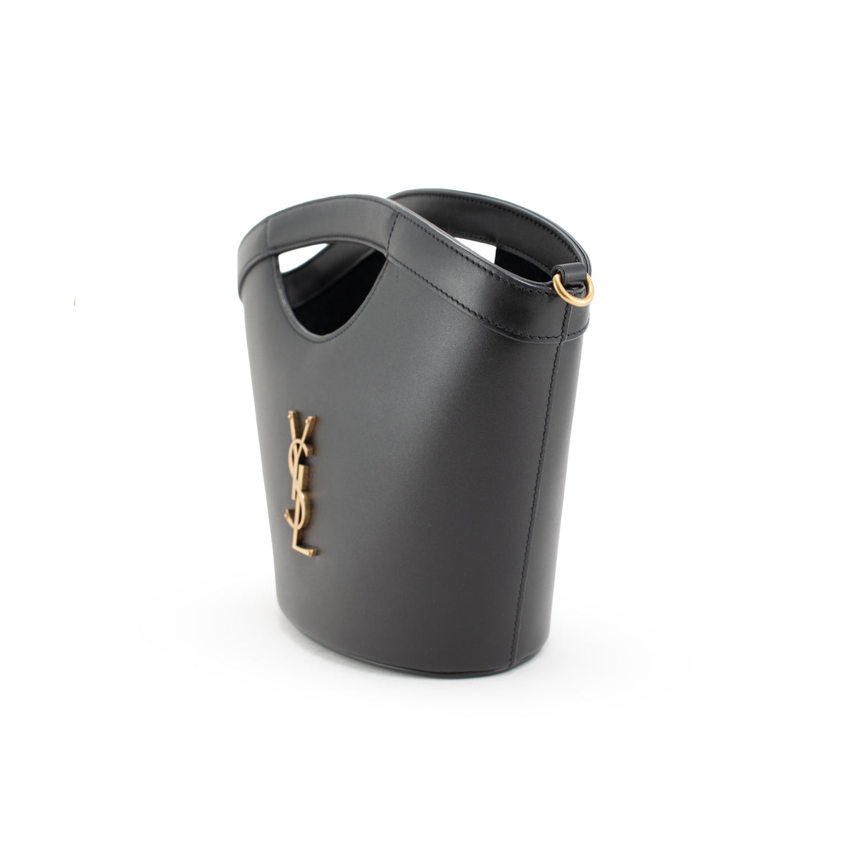 Saint Laurent Mini Celia Black Calfskin Leather Tote Bag