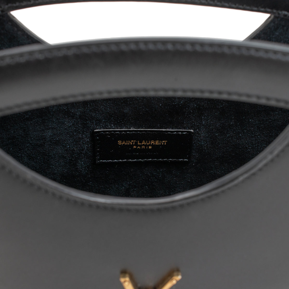 Saint Laurent Mini Celia Black Calfskin Leather Tote Bag