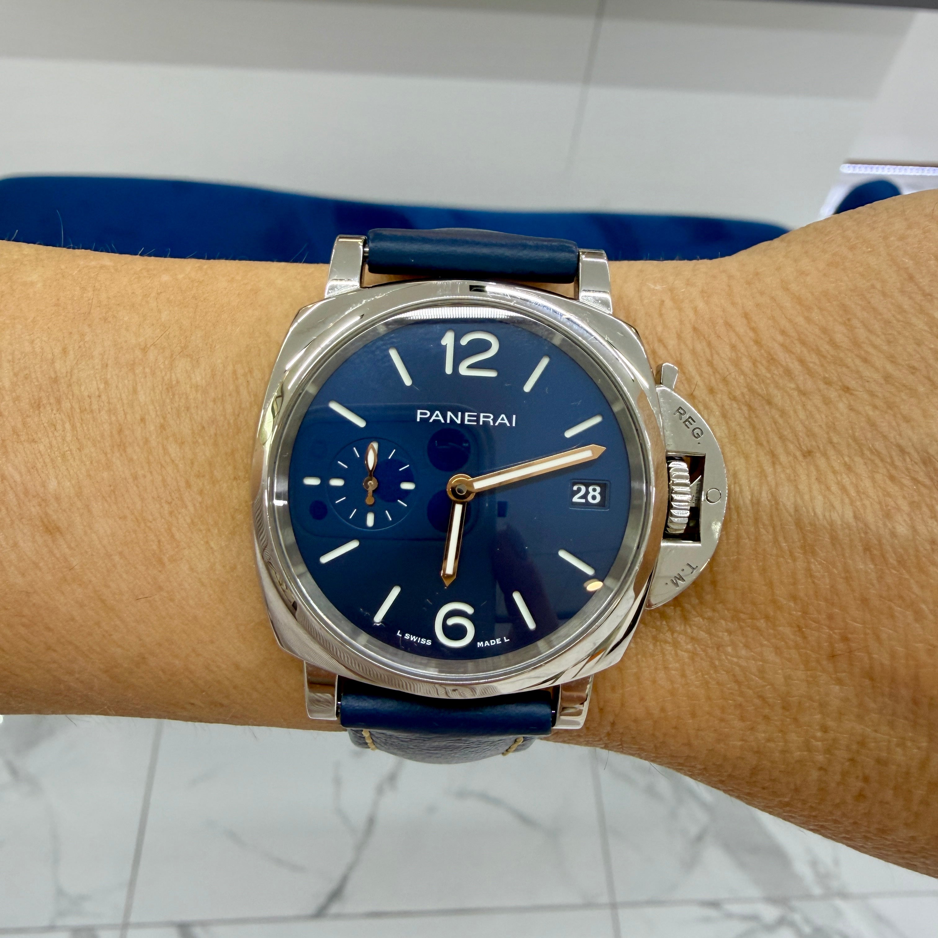 Panerai Luminor Due 38MM PAM01273 Blue Dial Stainless Steel Automatic Watch