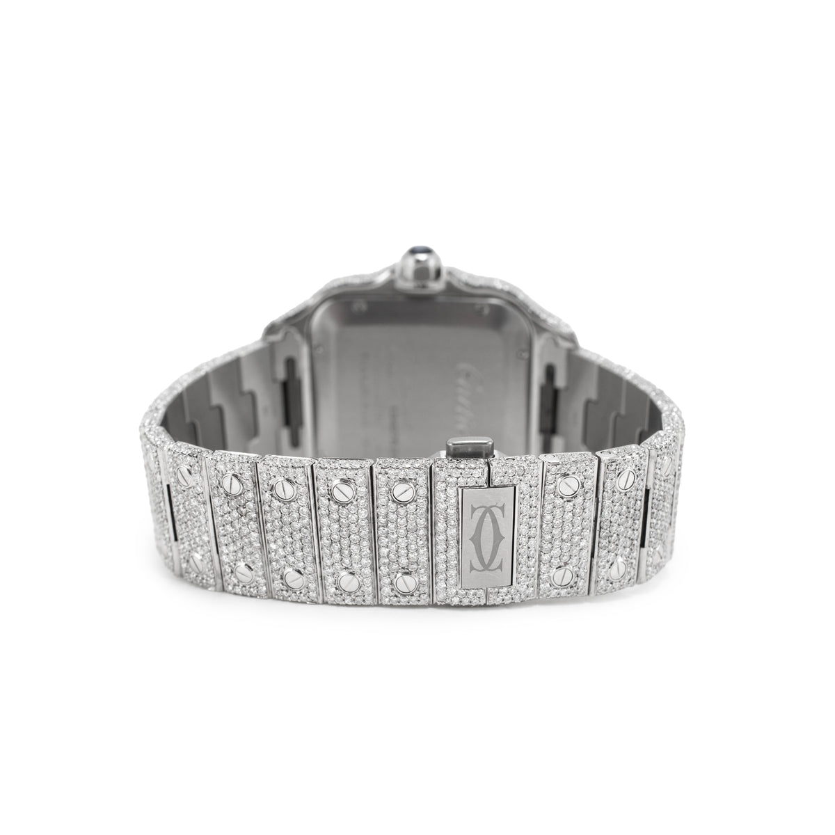 Cartier Santos Large Model 39.8mm 4072 Arabic Diamond Dial Steel Automatic Watch
